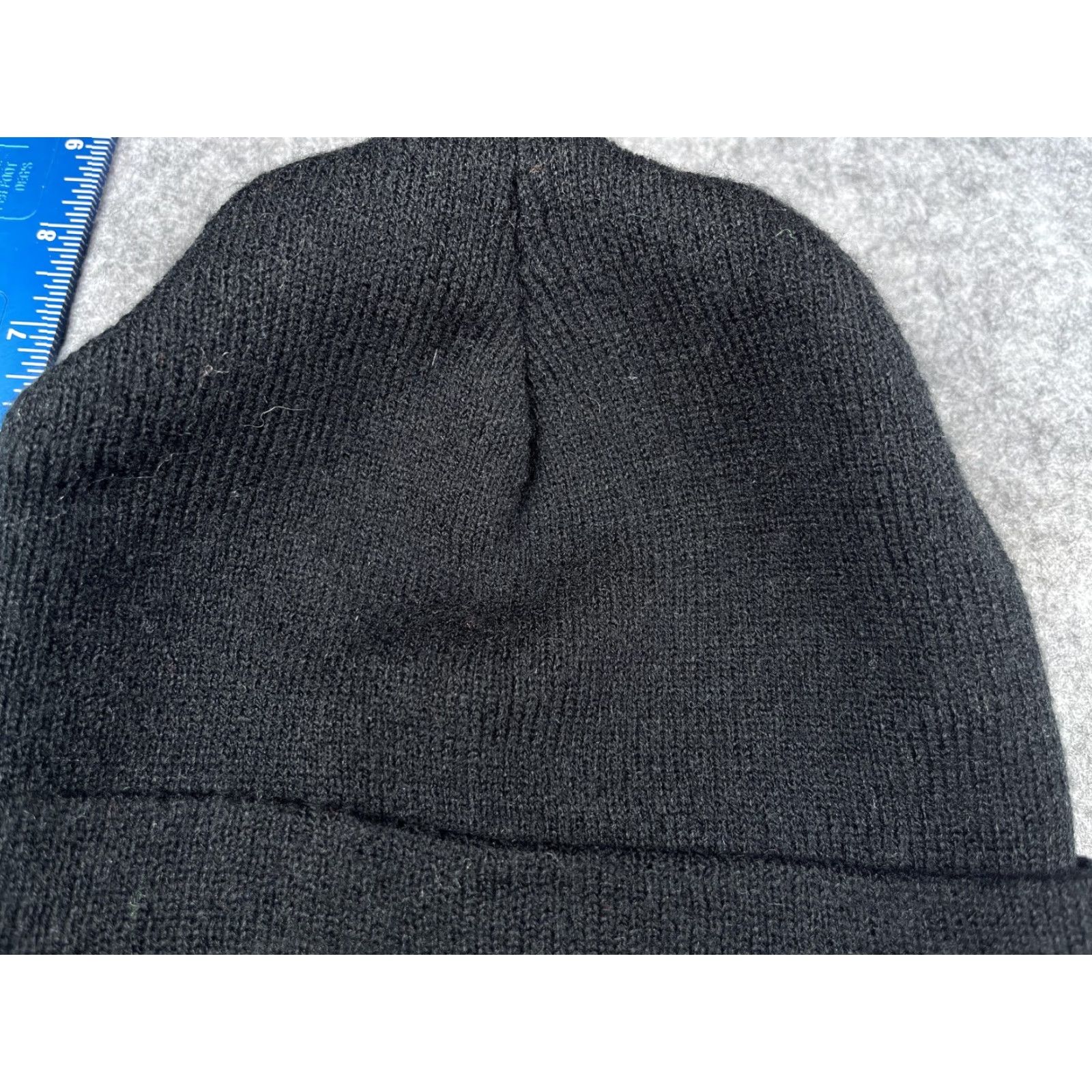 Vintage FIEL Hat Beanie Mens One Size Black Knit Logo Patch Stretch Acrylic Winter Size ONE SIZE - 3 Thumbnail