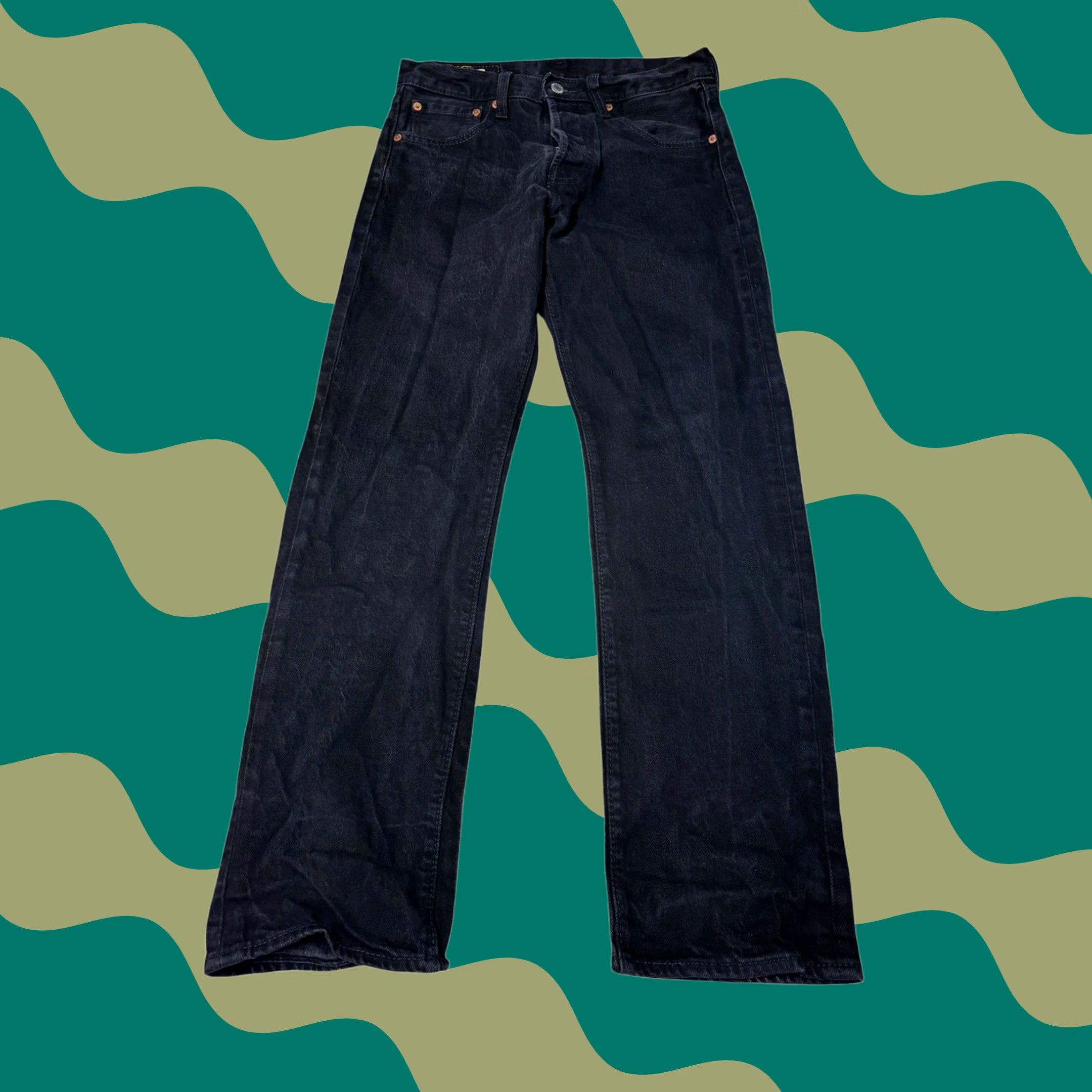 Levi's Levi's Premium 501 '93 Jeans Straight Black Mens W29 L30 79830-0026 Size US 29 - 1 Thumbnail