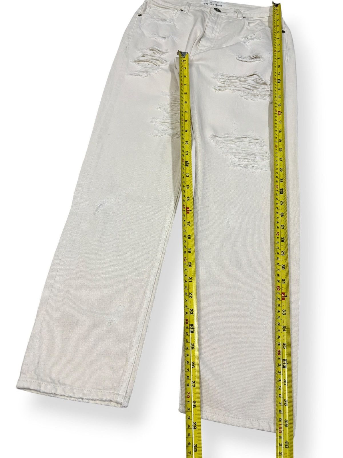 Japanese Brand Another Edition Slim Tapered Fit Heavy Distressed Jeans Size US 29 - 11 Thumbnail