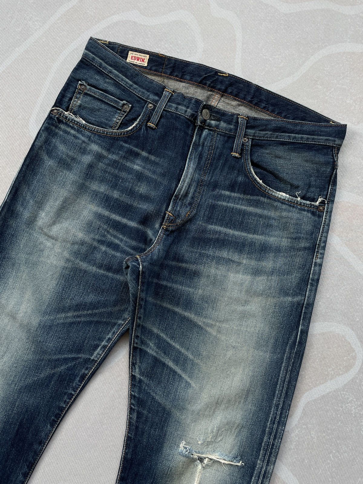 Edwin × Le Grande Bleu (L.G.B.) Edwin EJP06 Jeans (P51) Size US 35 - 3 Thumbnail
