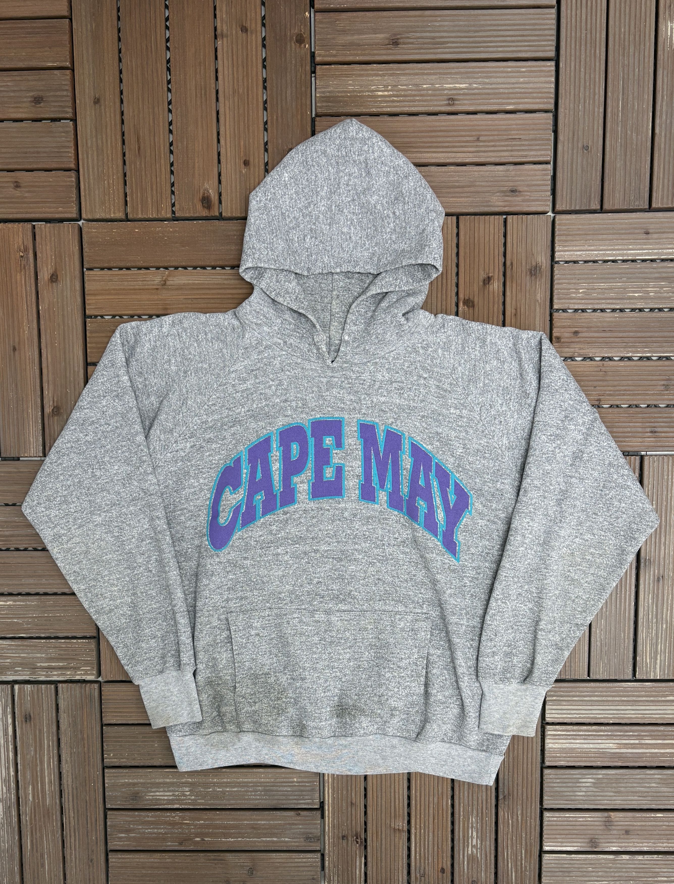 Vintage Cape May Spell Out Tourist Vintage Grey Hoodie Sweater Size US XL / EU 56 / 4 - 1 Thumbnail