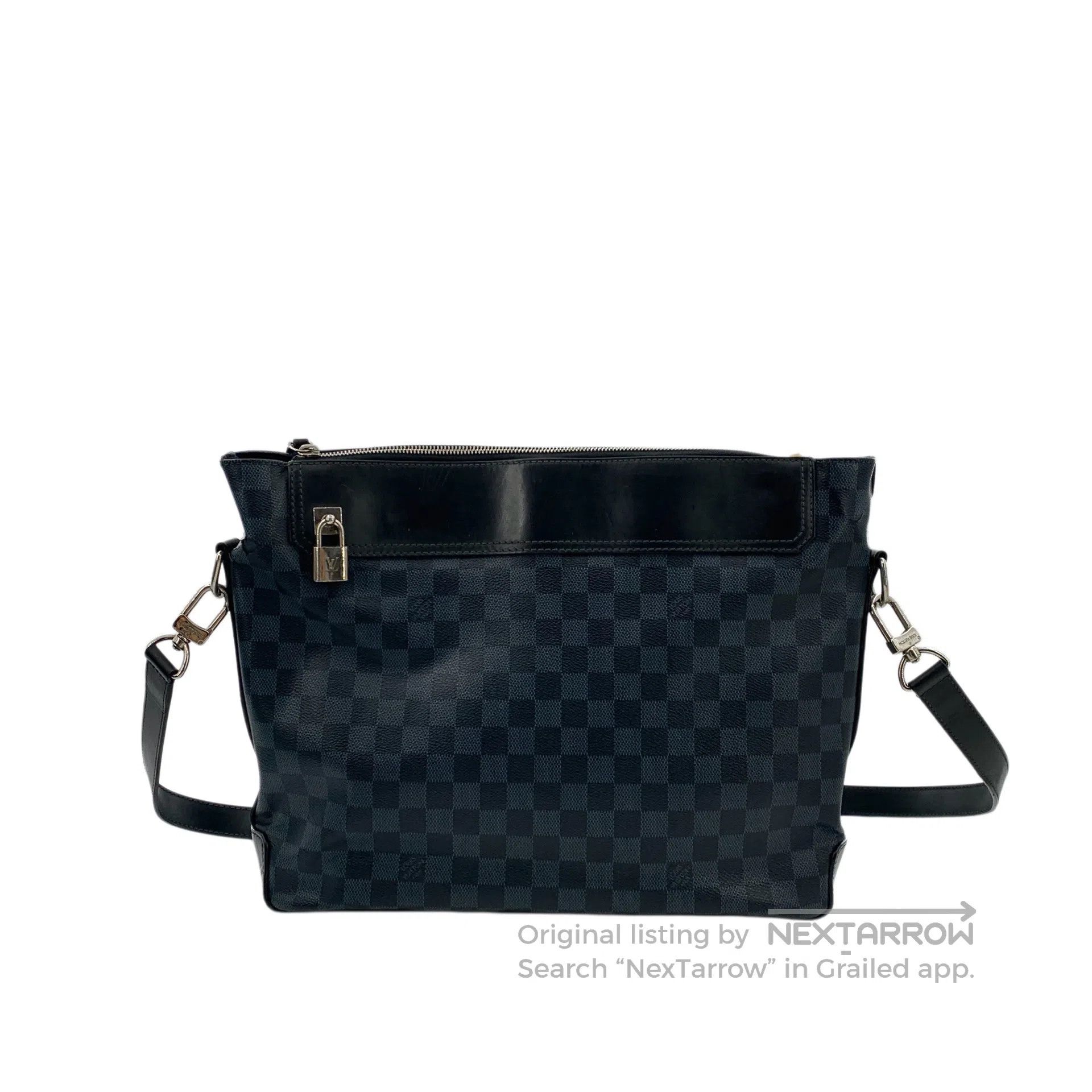 Louis Vuitton Louis Vuitton Dark blue checkered document bag single shou Size ONE SIZE - 1 Thumbnail