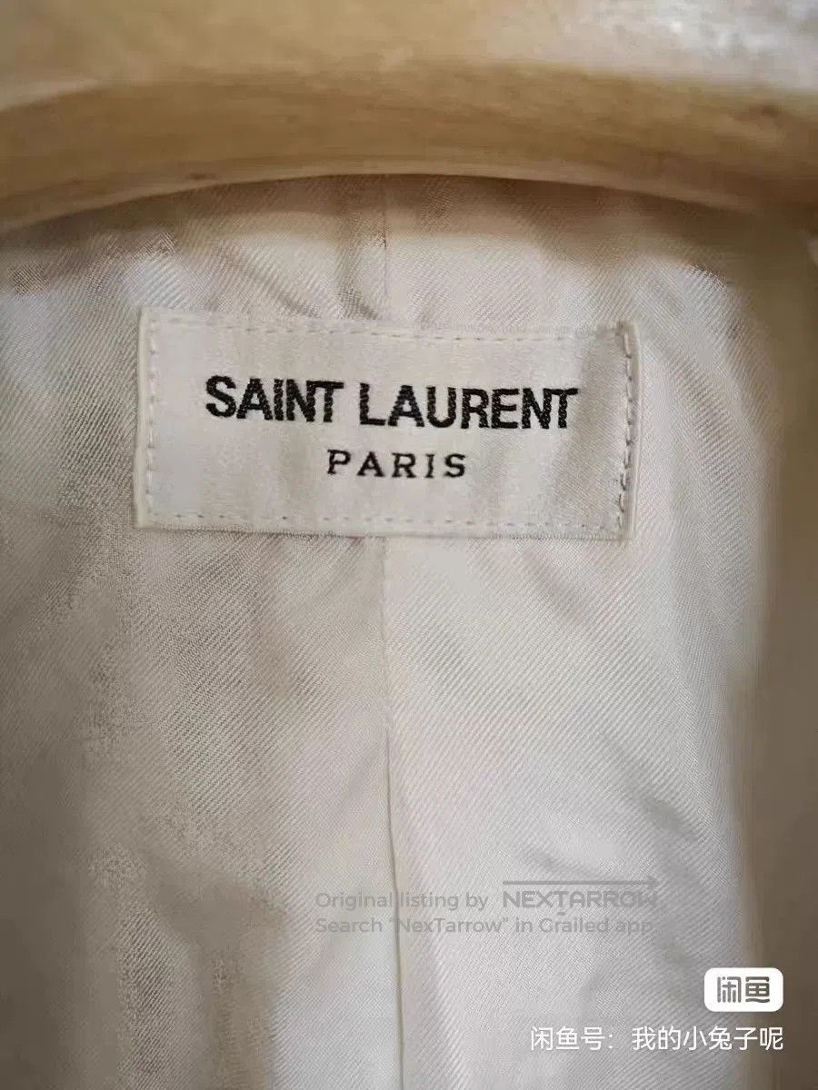 Saint Laurent Paris Saint Laurent Beige Wool Blazer. Size XXS / US 00 / IT 34 - 3 Thumbnail