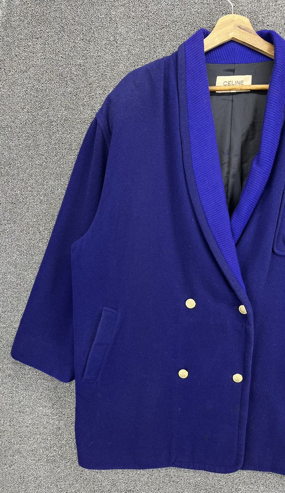 Celine Vintage 90s Celine Double Breasted Wool Jacket Size US L / EU 52-54 / 3 - 3 Thumbnail