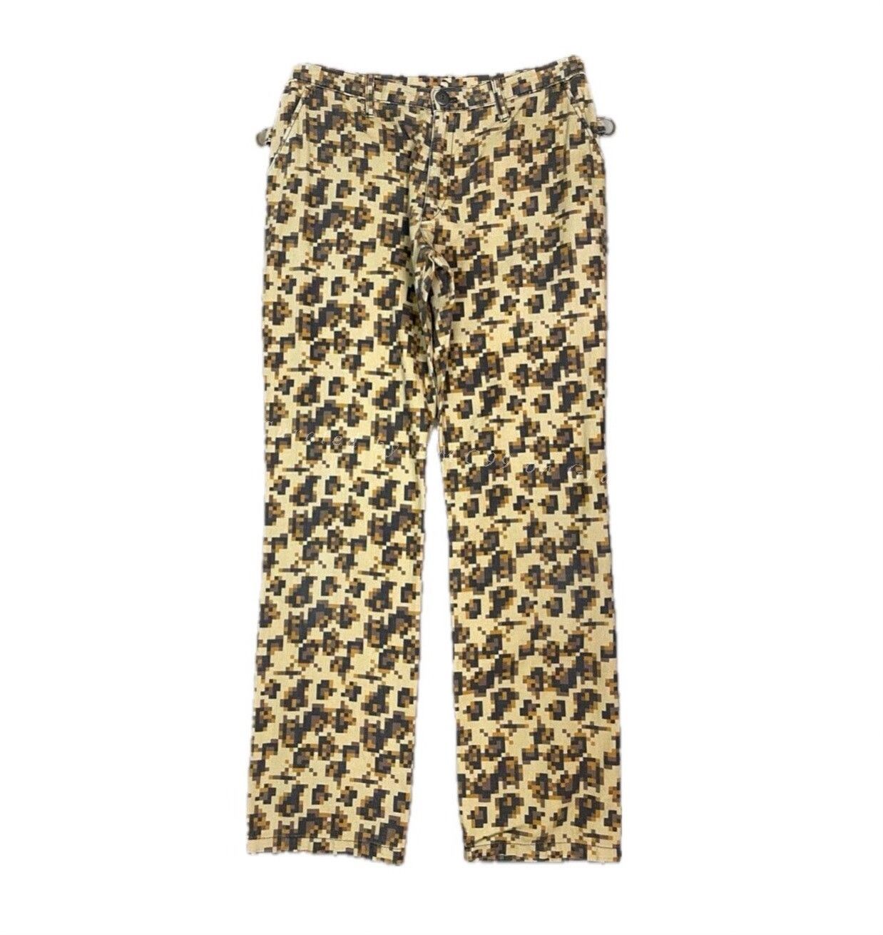 Vintage Beauty:Beast AW1998 Pixelated Leopard Pants Size US 30 / EU 46 - 1 Thumbnail