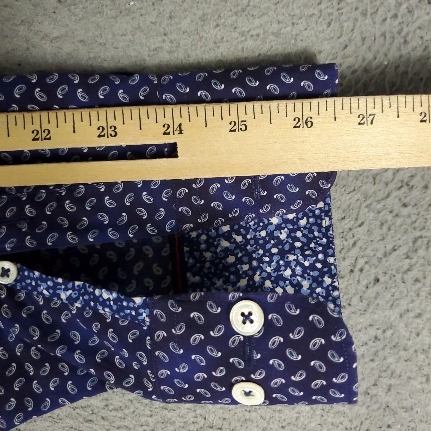 BUGATCHI Bugatchi Shirt Mens XL Blue Micro Paisley Classic Fit Button Up Long Sleeve Size US XL / EU 56 / 4 - 6 Thumbnail