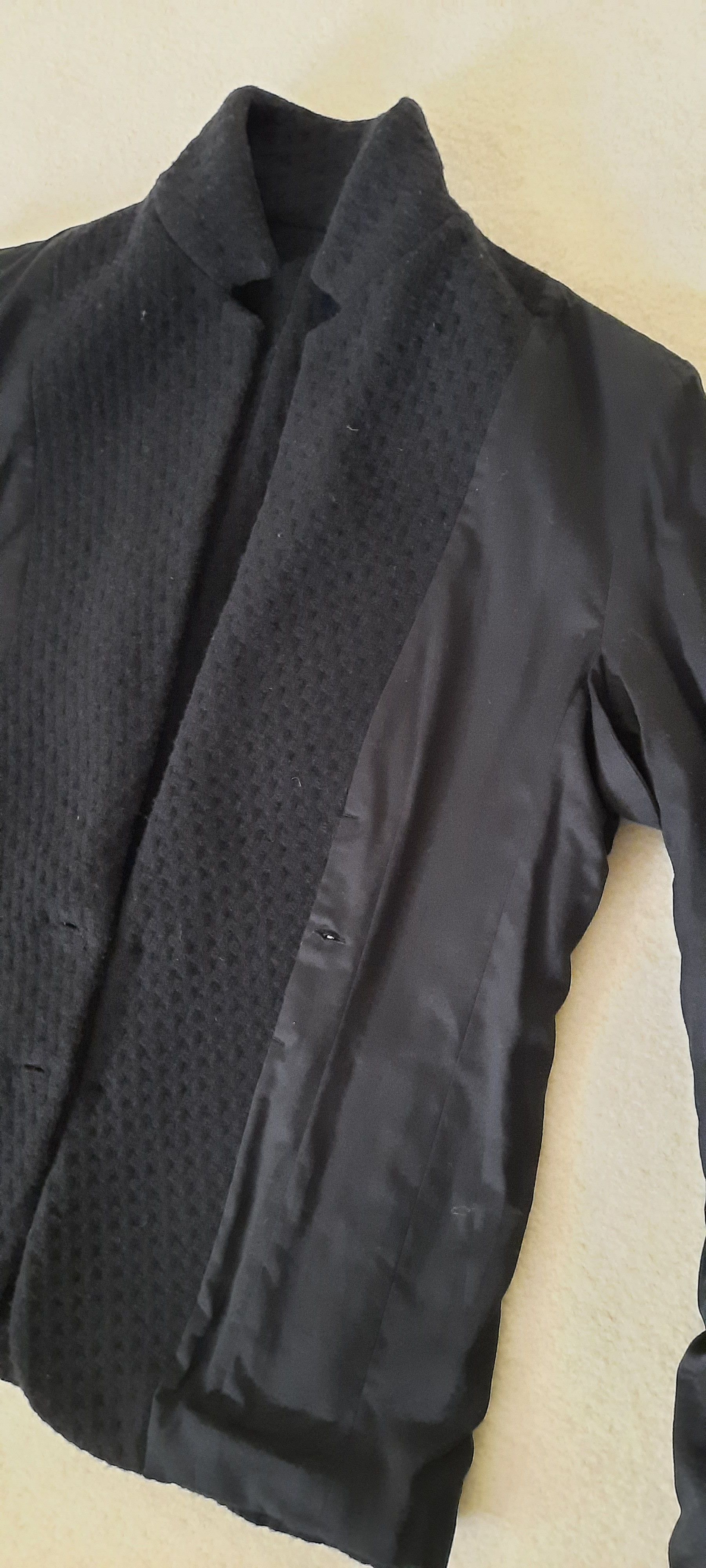 830 SIGN Men’s Wool Jacket Waffle Structure Black M