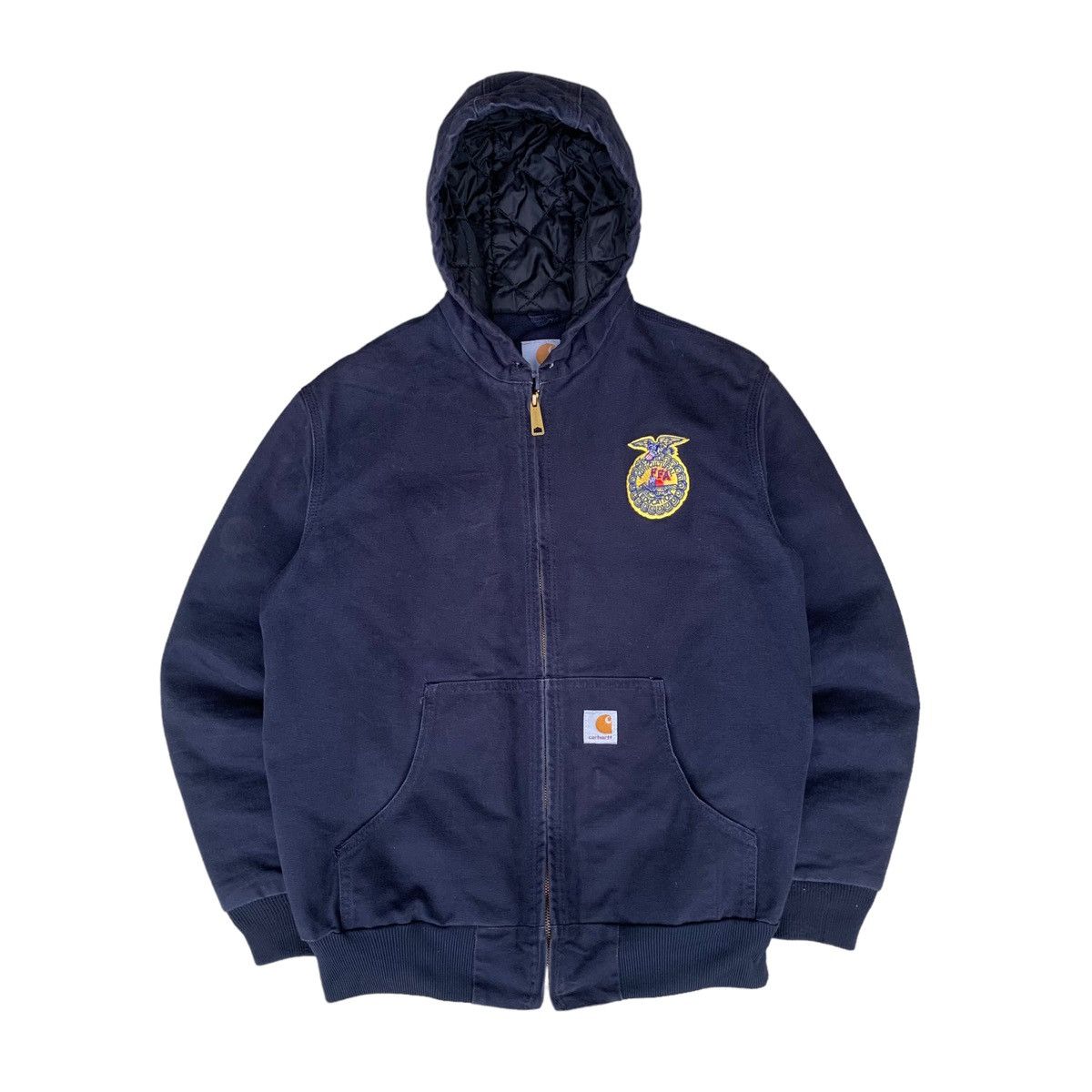 image of Usa Carhartt X Ffa Active Jacket Duck Canvas in Blue, Men's (Size Medium)