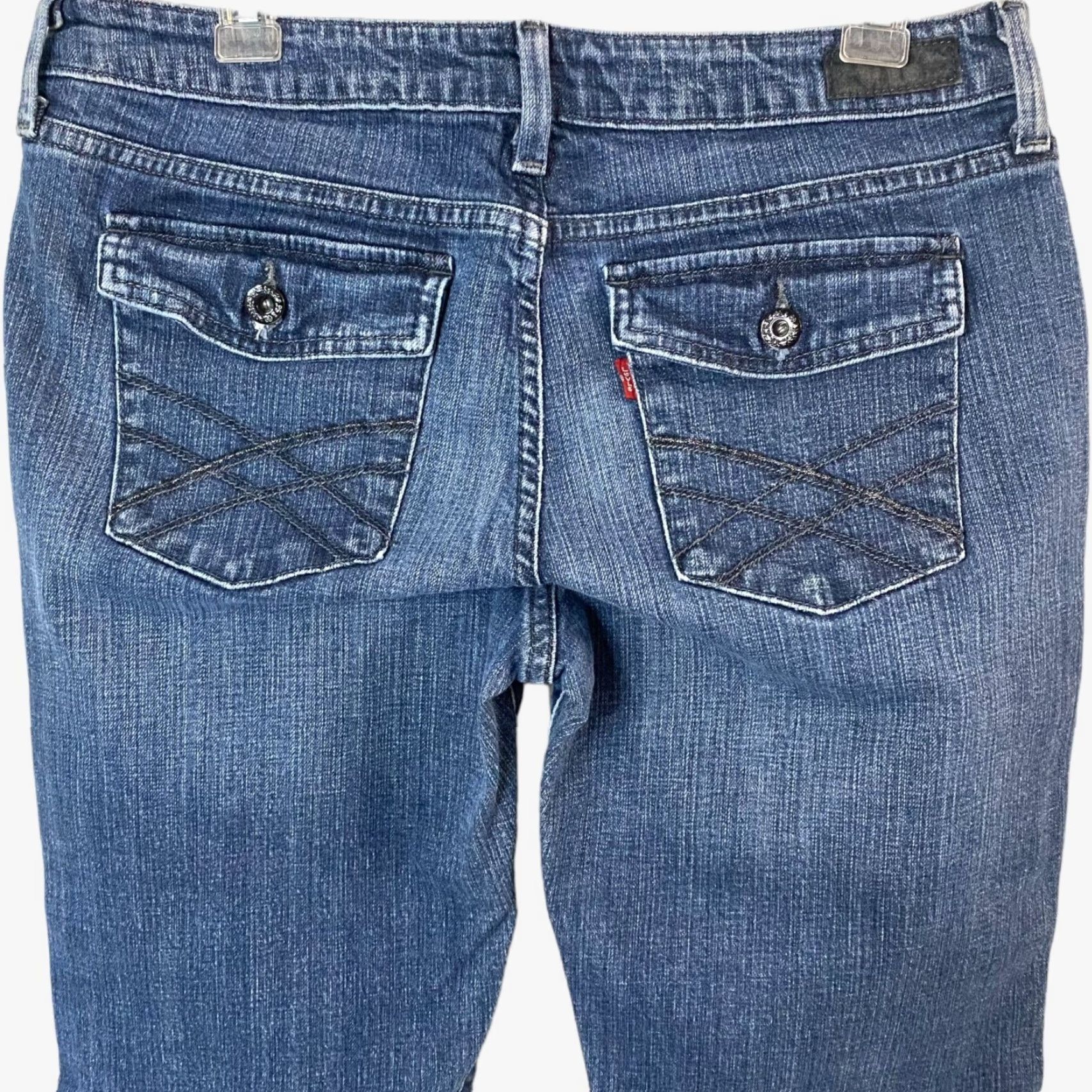 Levi's VINTAGE Levi's 545 Bootcut Jeans Womens 14 Blue Denim Flap Pockets Stretch 90s Size 36" / US 14 / IT 50 - 6 Thumbnail