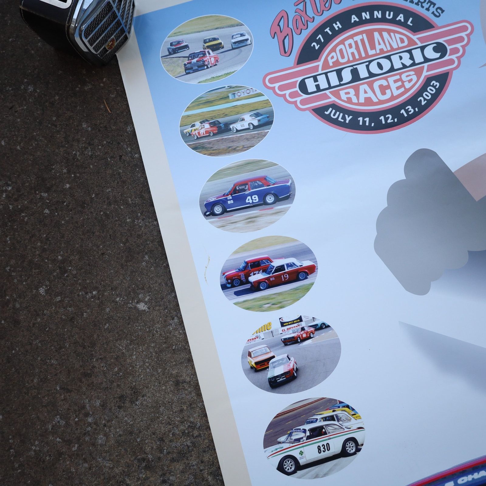 Vintage 2003 Portland Historic Races Vintage 2.5 Challenge Poster Size ONE SIZE - 4 Thumbnail