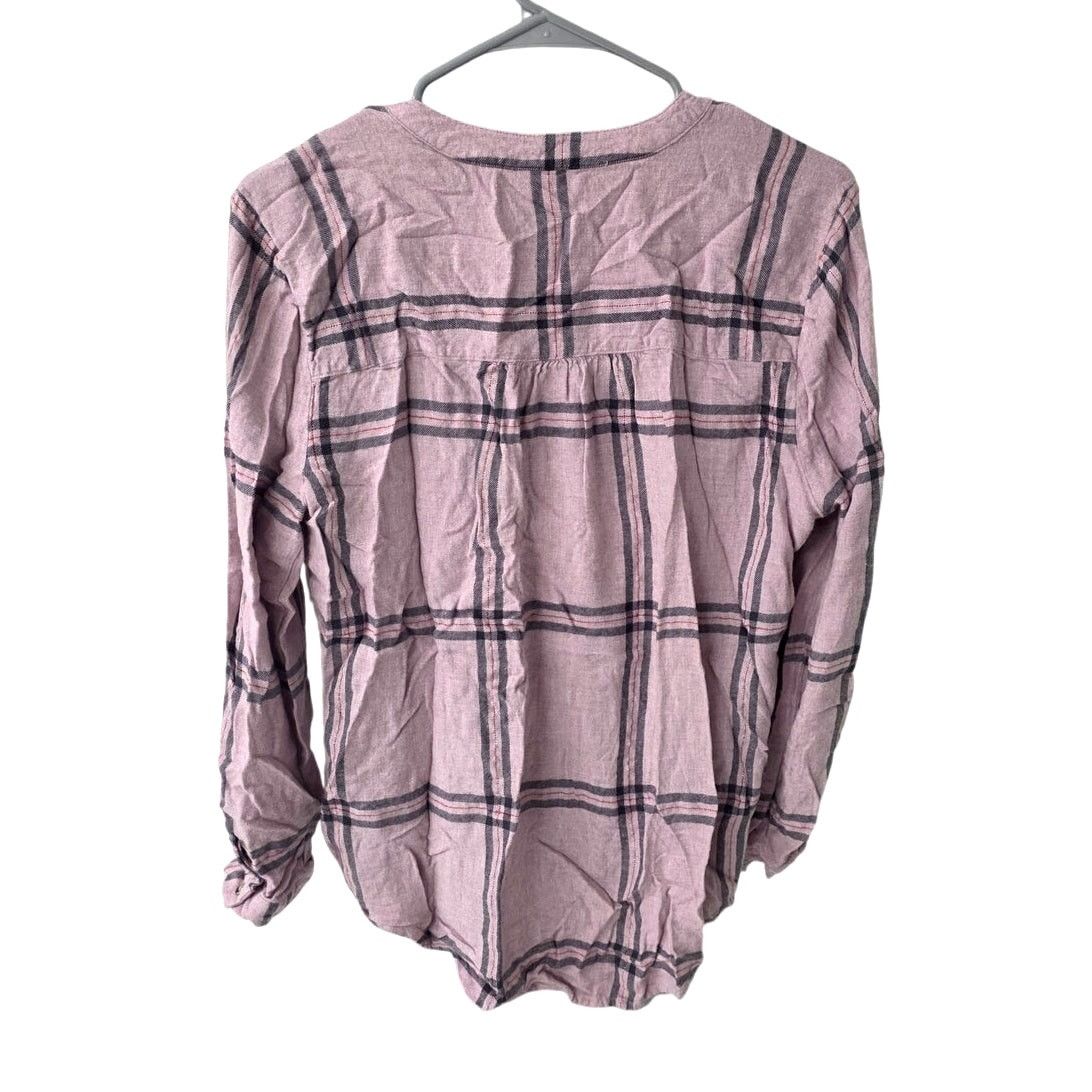 Other Brina & Em Pink Plaid Soft Button Up Top - Large Size L / US 10 / IT 46 - 2 Thumbnail