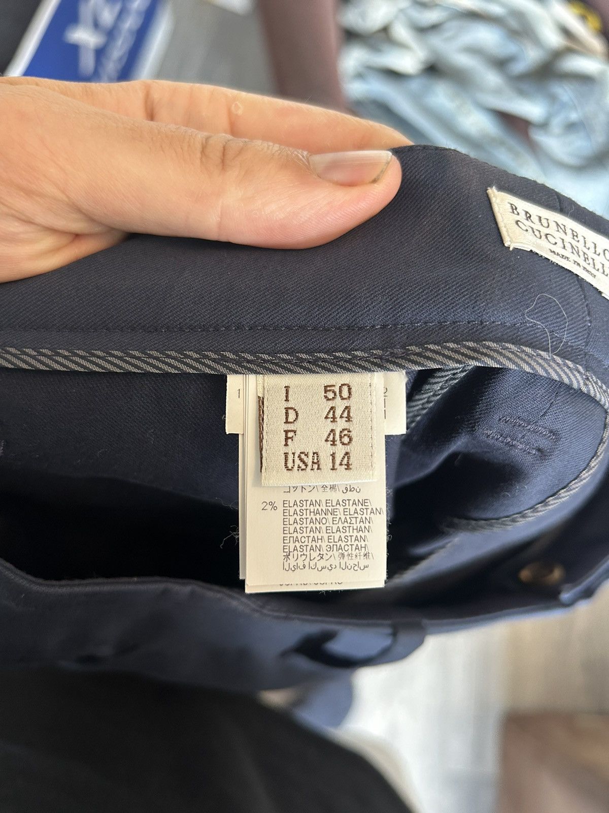 Brunello Cucinelli Navy Cotton Pants Size US 36 / EU 52 - 9 Thumbnail