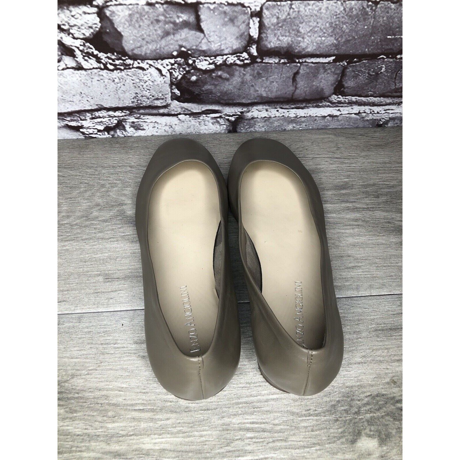 Other ENZO ANGIOLINI Gray Lydian Slip On Leather Ballet Flats Wome Size US 6.5 / IT 36.5 - 21 Thumbnail