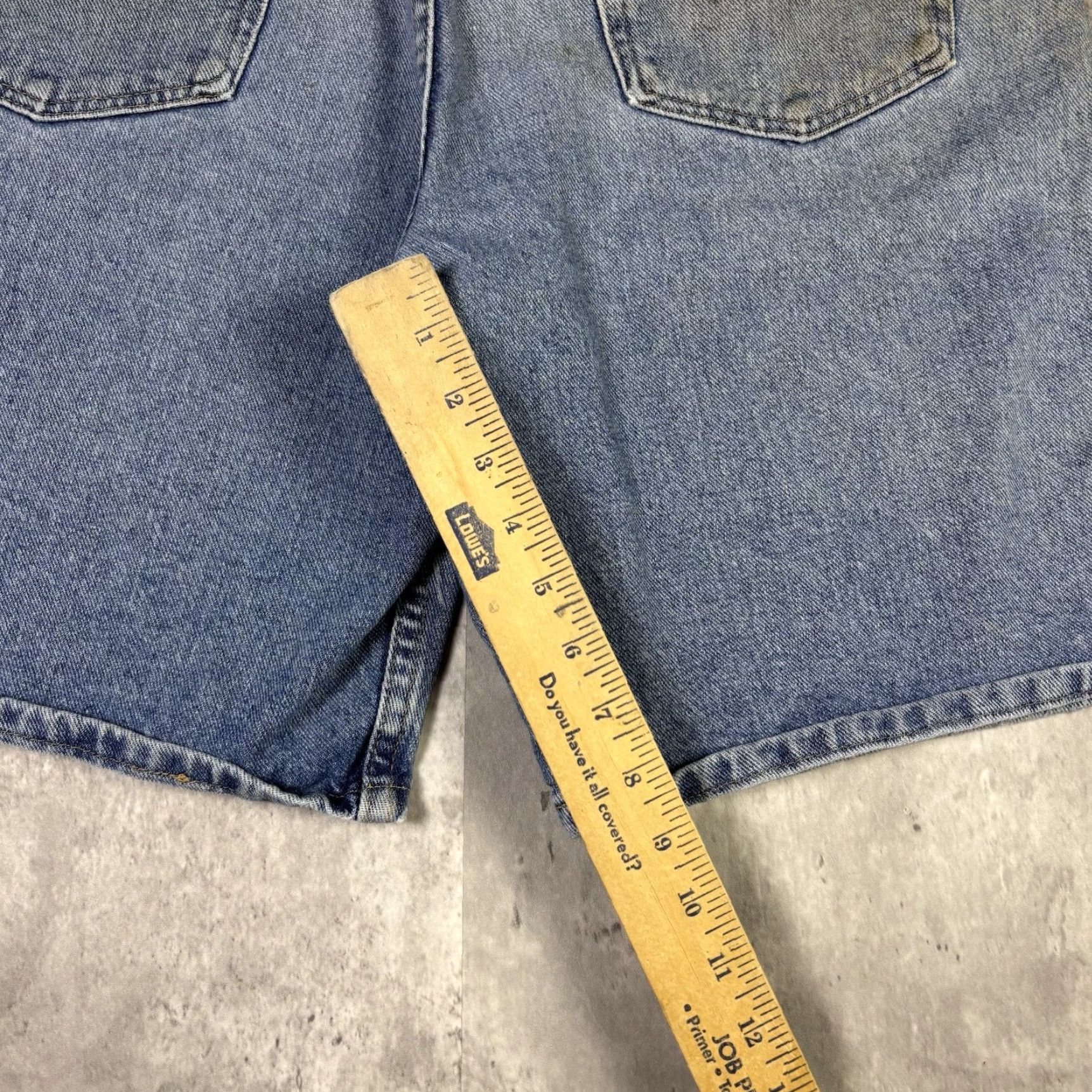 Wrangler VINTAGE Wrangler Jeans Shorts Jorts Baggy Wide Leg Workwear 32 2000s Blue Denim Cargo 90s Mens Size US 32 / EU 48 - 6 Thumbnail