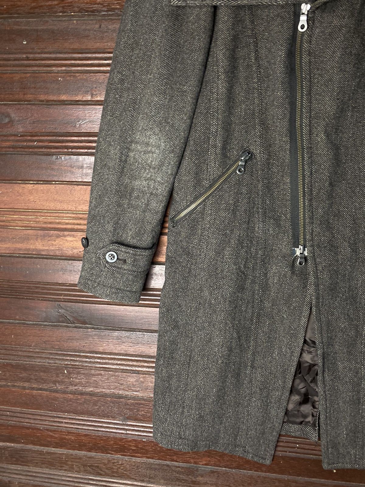 Tornado Mart Tornado Mart Double Zipper Collar Wool Jacket Size US M / EU 48-50 / 2 - 5 Thumbnail