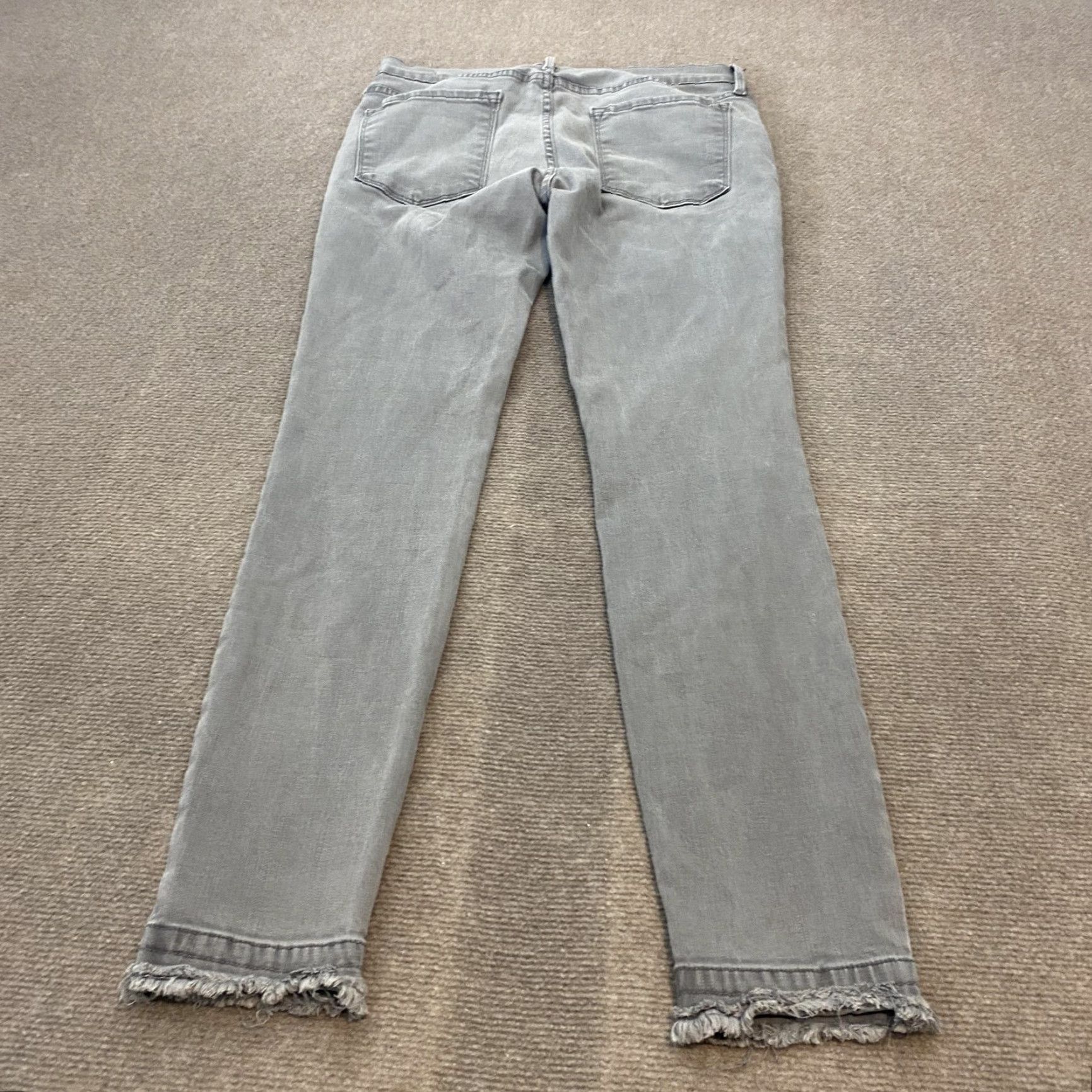 Frame FRAME Le Skinny De Jeanne Jeans Gray 30 Womens Denim Slim Stretch 5-Pocket Zip Fly Frayed Hem Inseam 29" Size 30" / US 8 / IT 44 - 4 Thumbnail