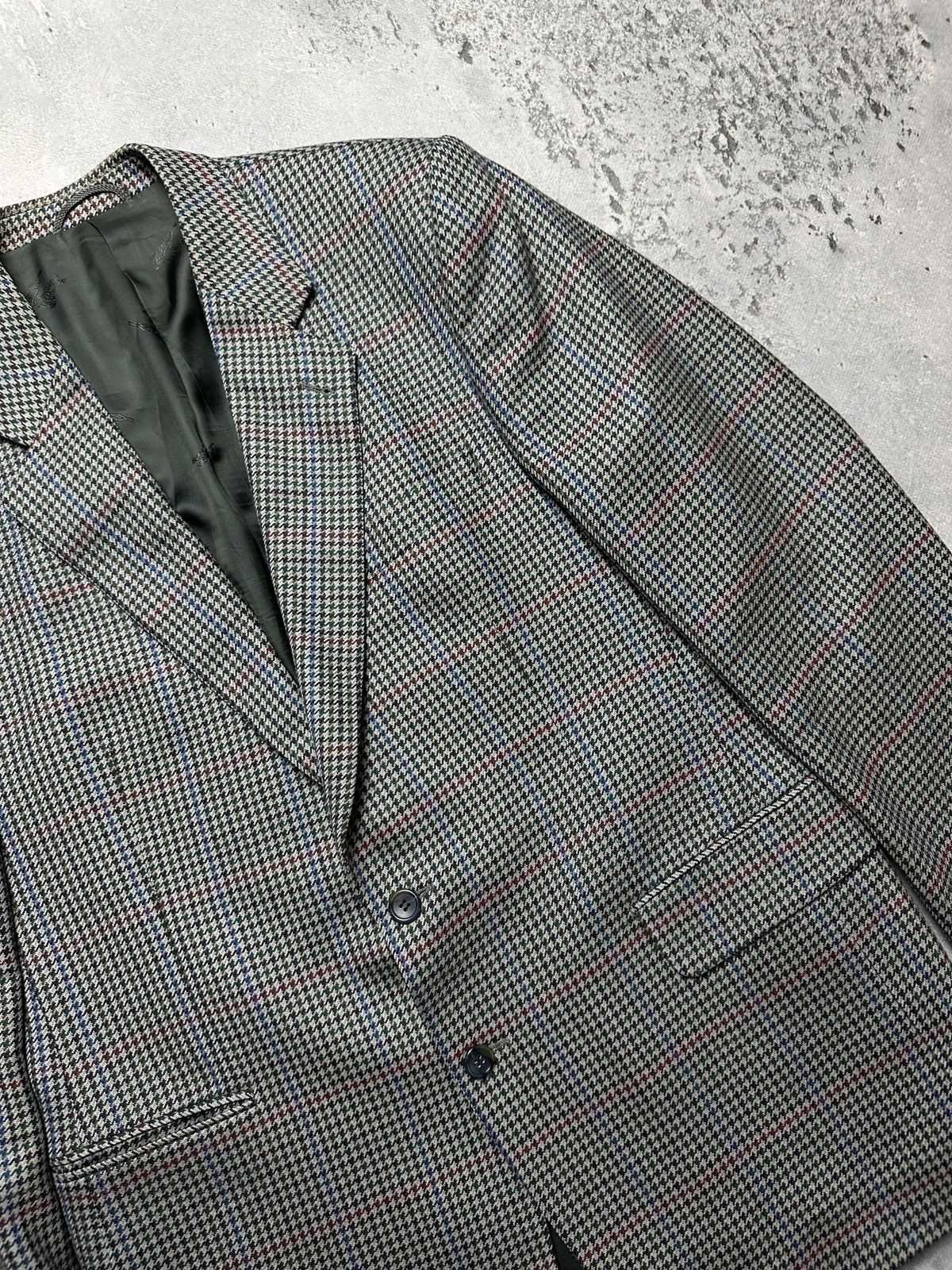 Burberry Blazer Burberrys Vintage Cashmere & Wool Luxury Rare 90s 80s Size 52R - 7 Thumbnail