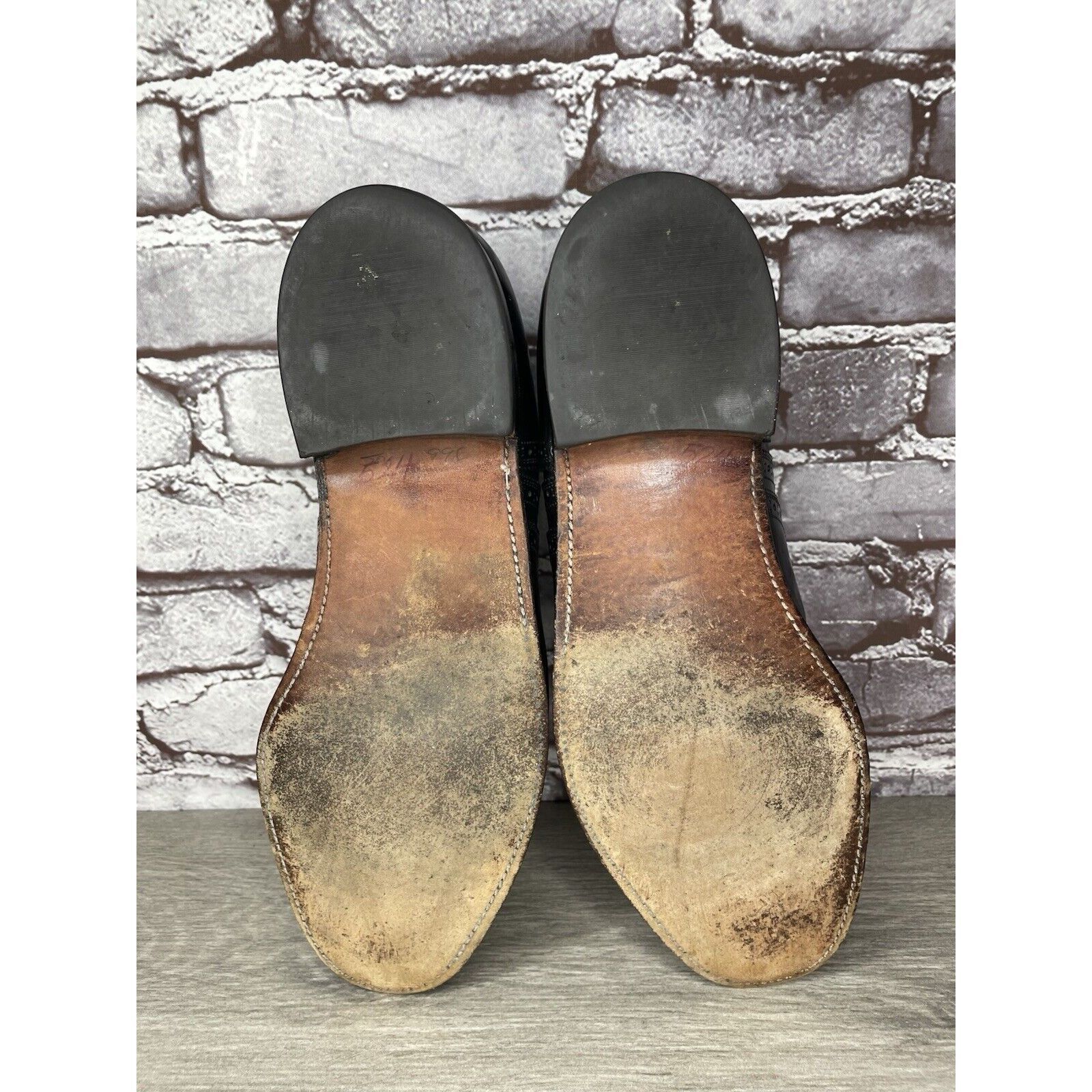 Other French Shriner Sterling Black Leather Wingtip Oxfords Shoes Size US 10.5 / EU 43-44 - 6 Thumbnail