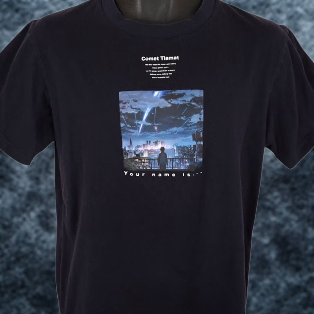 Uniqlo Uniqlo Your Name T Shirt Mens Small Black Makoto Shinkai Comet Tiamat Japanese Anime Movie Shirt Mens Short Sleeve Crew Neck Cotton Size US S / EU 44-46 / 1 - 1 Thumbnail