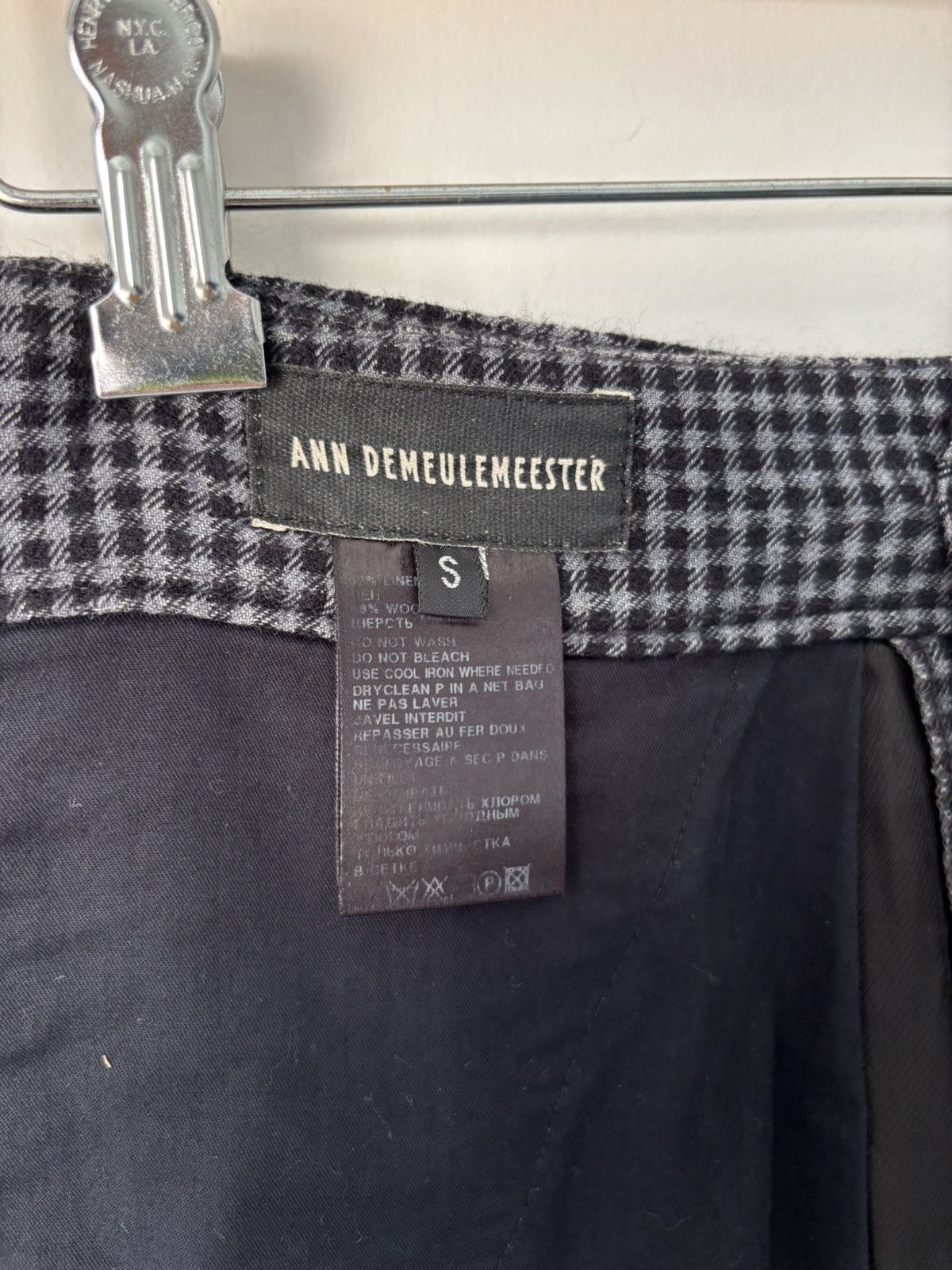 Ann Demeulemeester Ann Demeulemeester Checker Trouser Size US 31 - 8 Thumbnail