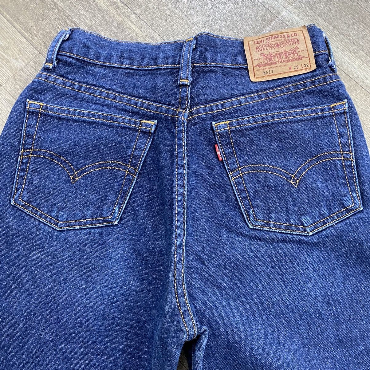Levi's Vintage Clothing 🇯🇵1990s Vintage Levis W517 Japan 29x32 Bootcut Flared Jeans Size 29" - 11 Thumbnail