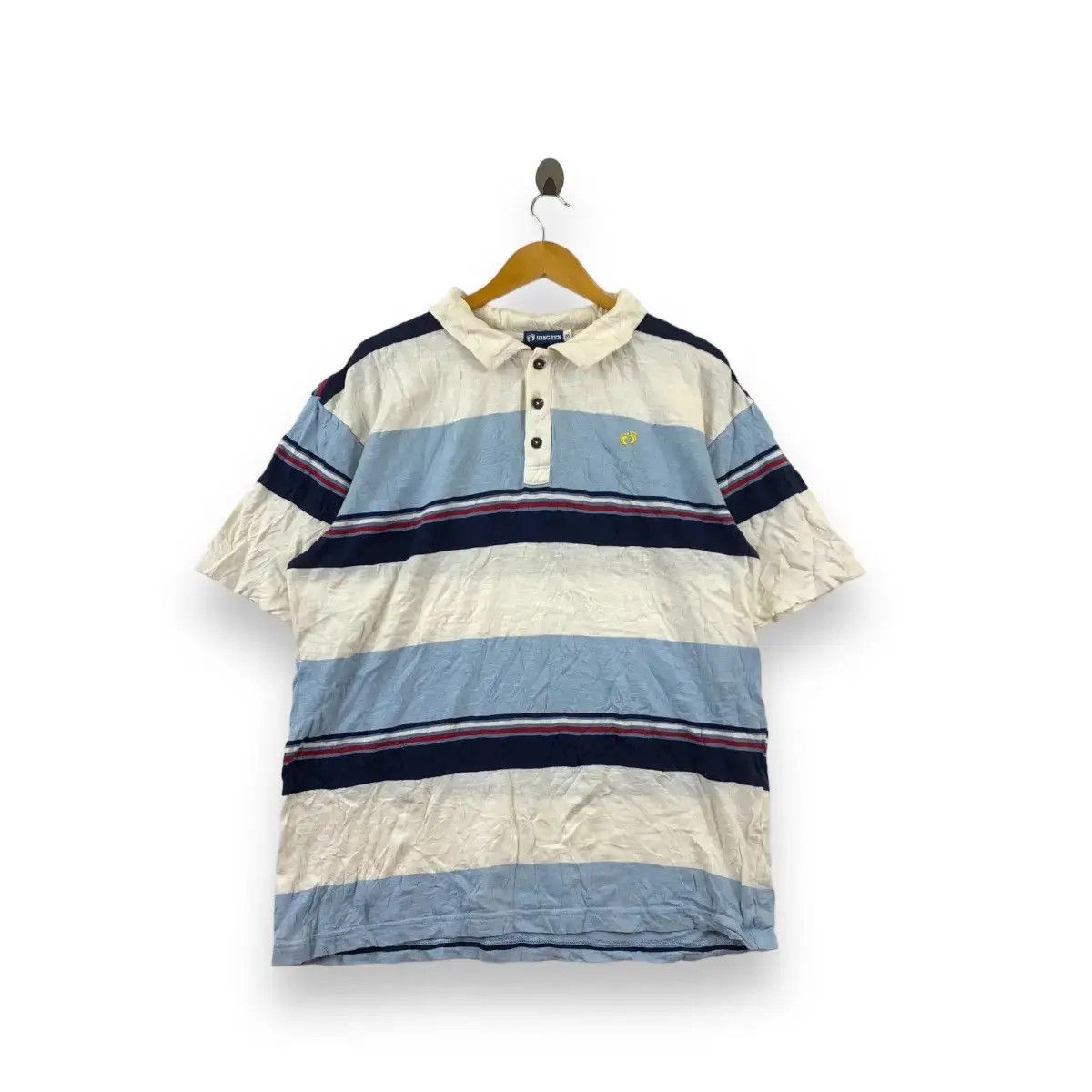 Hang Ten Vintage HANG TEN SURFING Hawaii Honolulu Striped Polo Tee Size US XXL / EU 58 / 5 - 1 Thumbnail