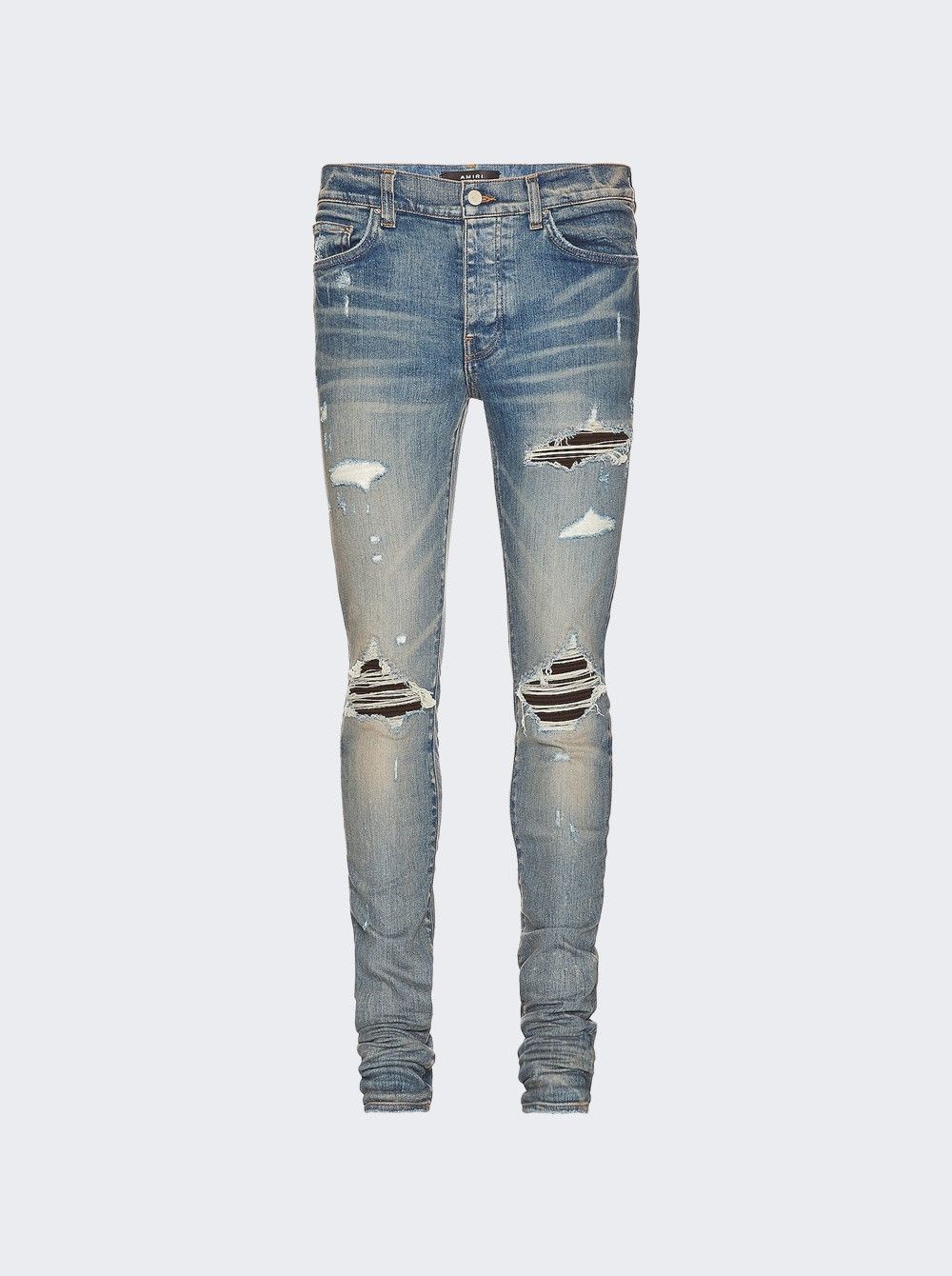 Amiri oc11z0225 Ultra Suede Mx1 Jeans in Clay Indigo Size US 33 - 1 Thumbnail