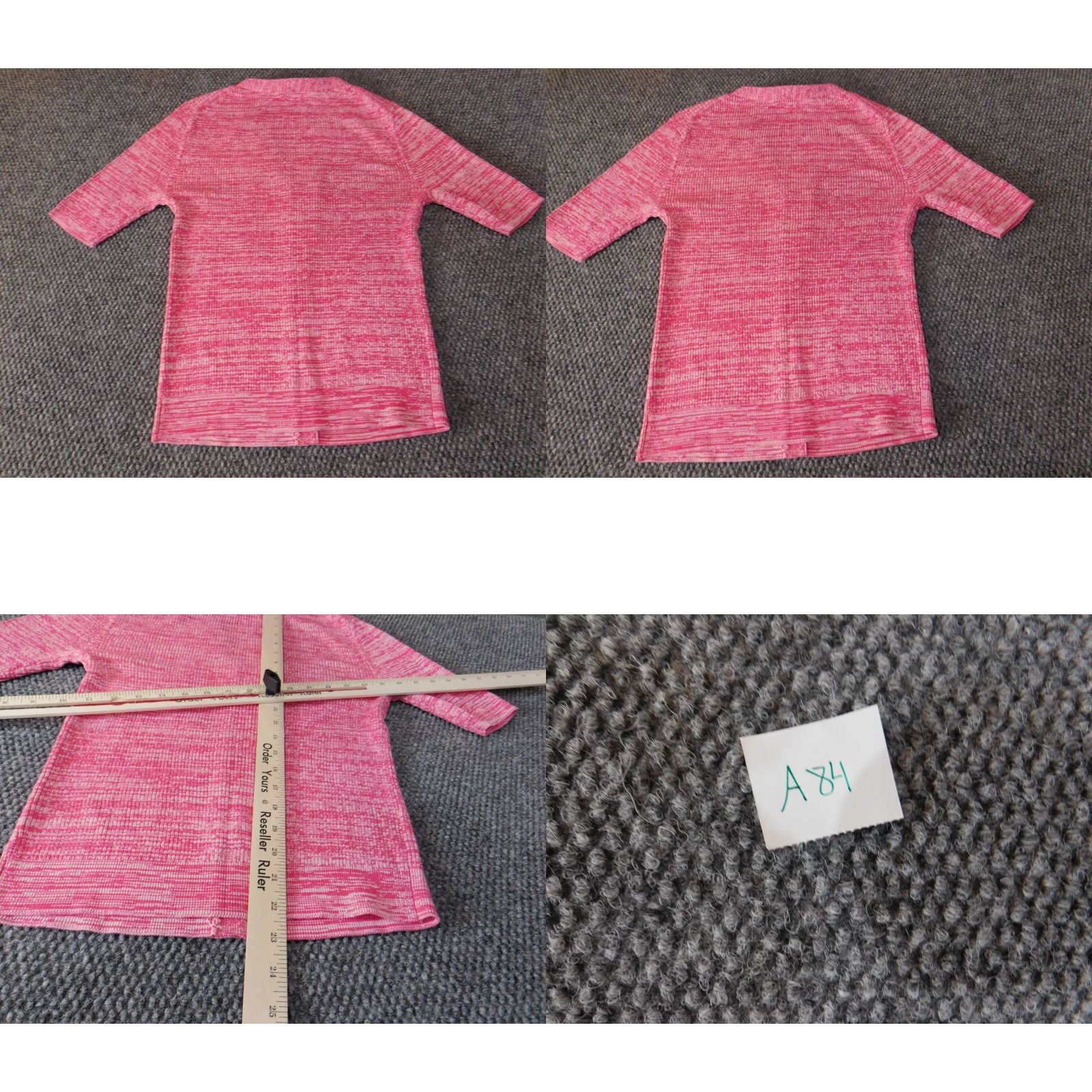Loft LOFT Cardigan Shirt Womens Medium Pink Cotton Viscose Stretch Button Knit Rib Crew Neck Pullover Casual Modern Regular Size M / US 6-8 / IT 42-44 - 8 Thumbnail
