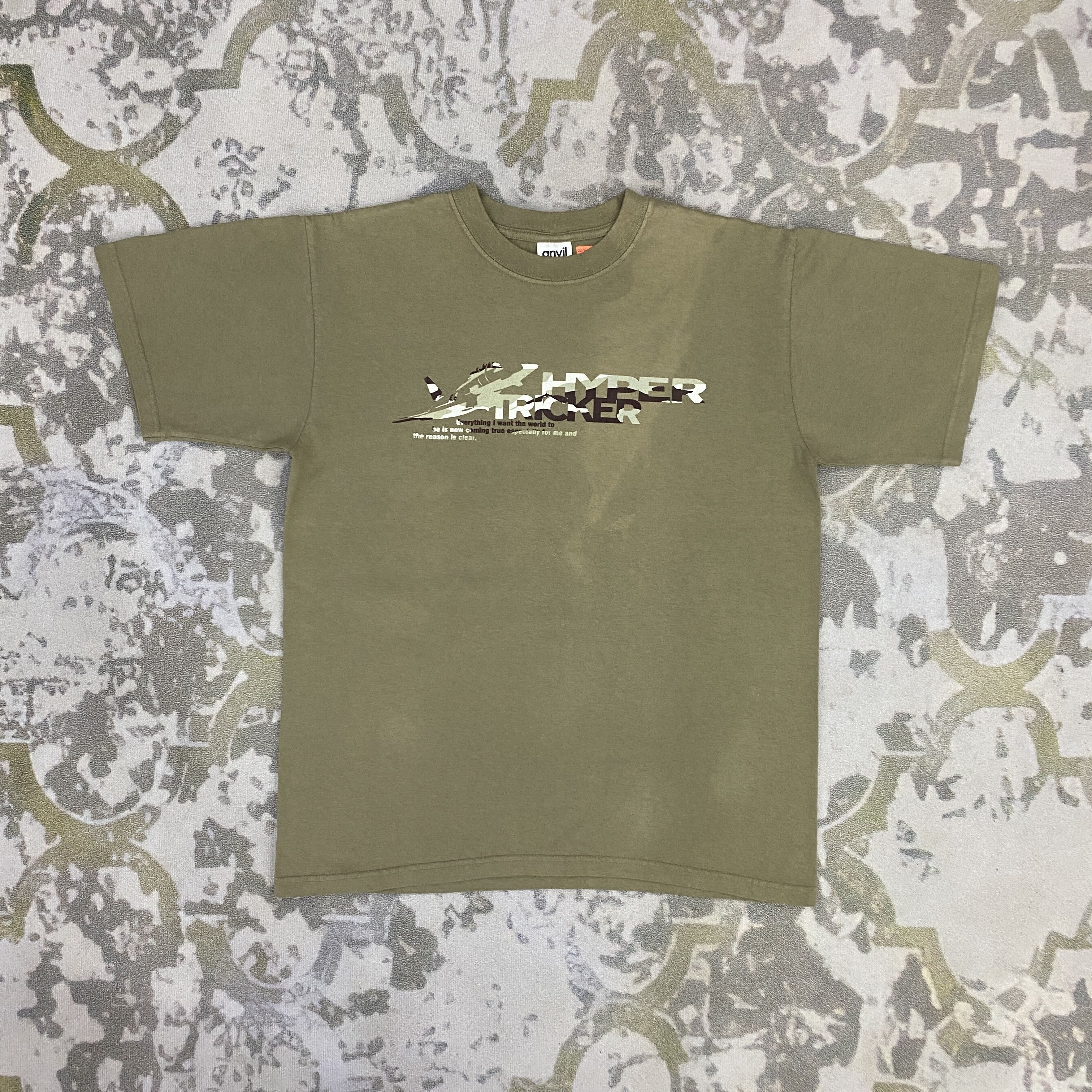 Anvil Vintage Hyper Tricker Army Tshirt - J041 Size US M / EU 48-50 / 2 - 1 Thumbnail
