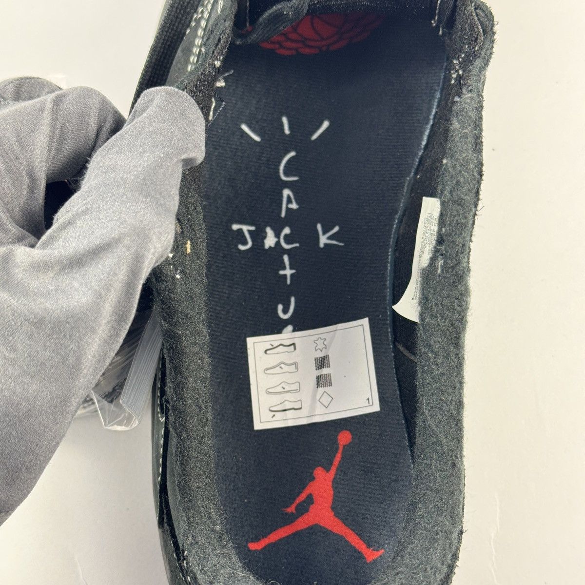 Jordan Brand × Supreme JORDAN 1 RETRO LOW TRAVIS SCOTT BLACK PHANTOM SNEAKERS Size US 11 / EU 44 - 11 Thumbnail