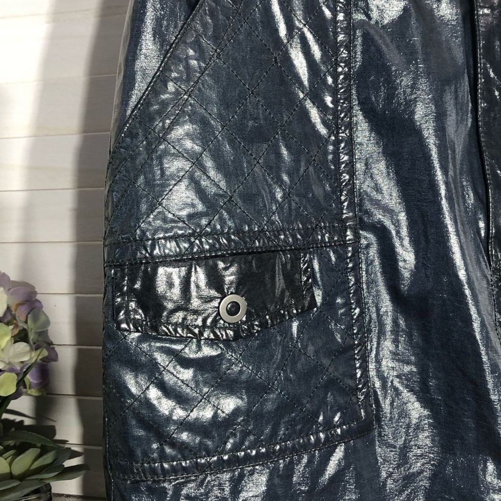 Free People NWOT FREE PEOPLE shiny blue vegan leather mini skirt sz S Size 28" / US 6 / IT 42 - 7 Thumbnail