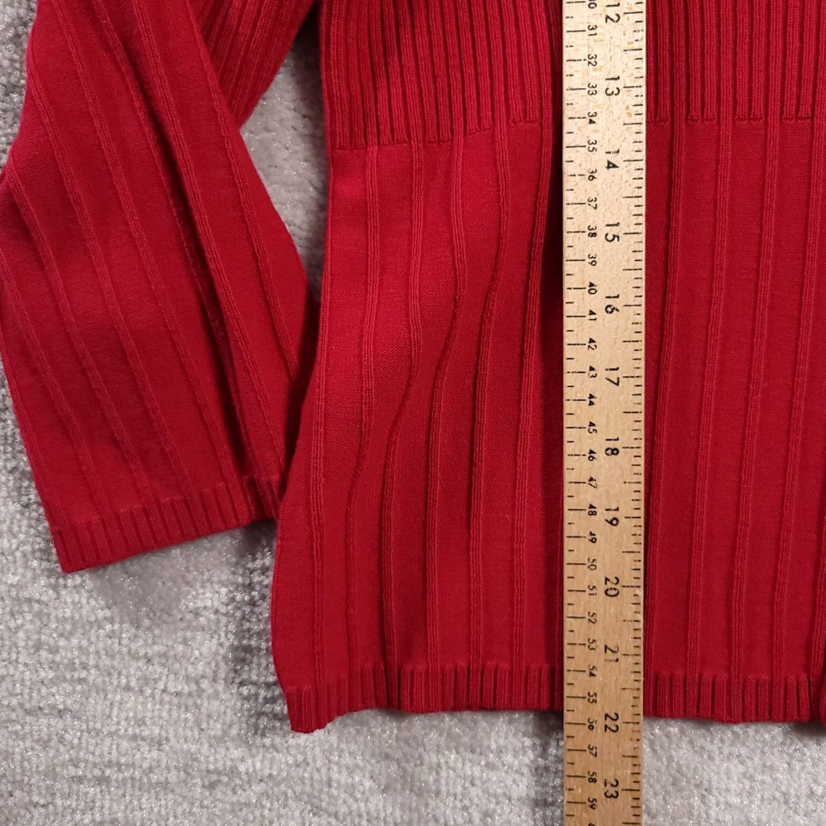 Croft & Barrow VINTAGE Croft & Barrow Cardigan Womens L Red Long Sleeve One-Button Top Size L / US 10 / IT 46 - 6 Thumbnail