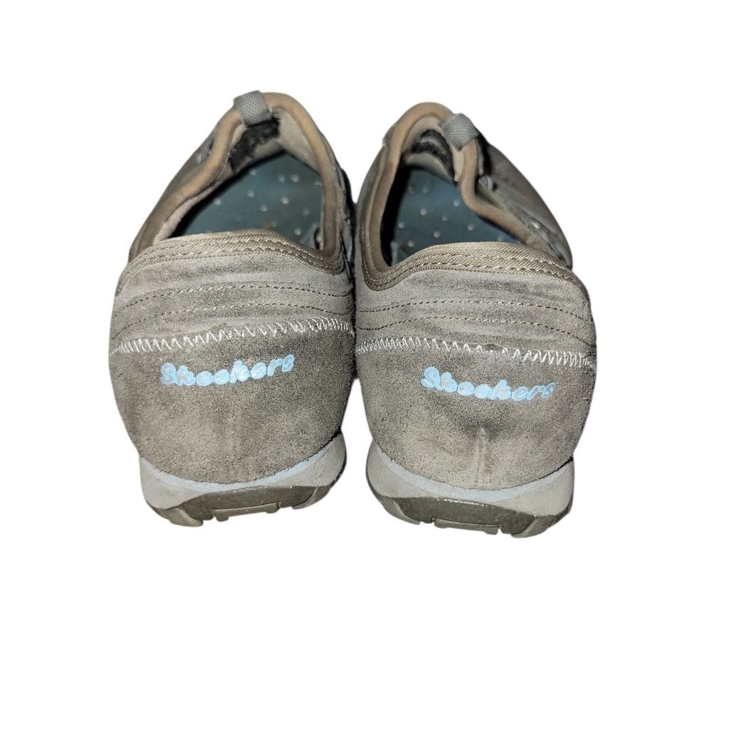 SKECHERS Skechers Slip-on Women's Size 9 Suede Grey/Blue Flat Shoes Size US 9 / IT 39 - 3 Thumbnail