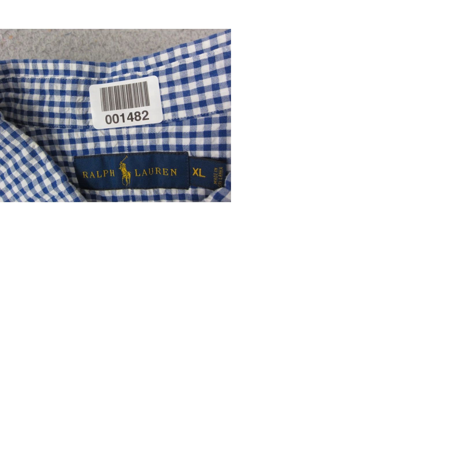 Polo Ralph Lauren Ralph Lauren Shirt XL Blue Orange Pony Check Gingham Mens Button-Up Short Sleeve Collared Polo Shirt Classic Fit Clothing Size US XL / EU 56 / 4 - 9 Thumbnail