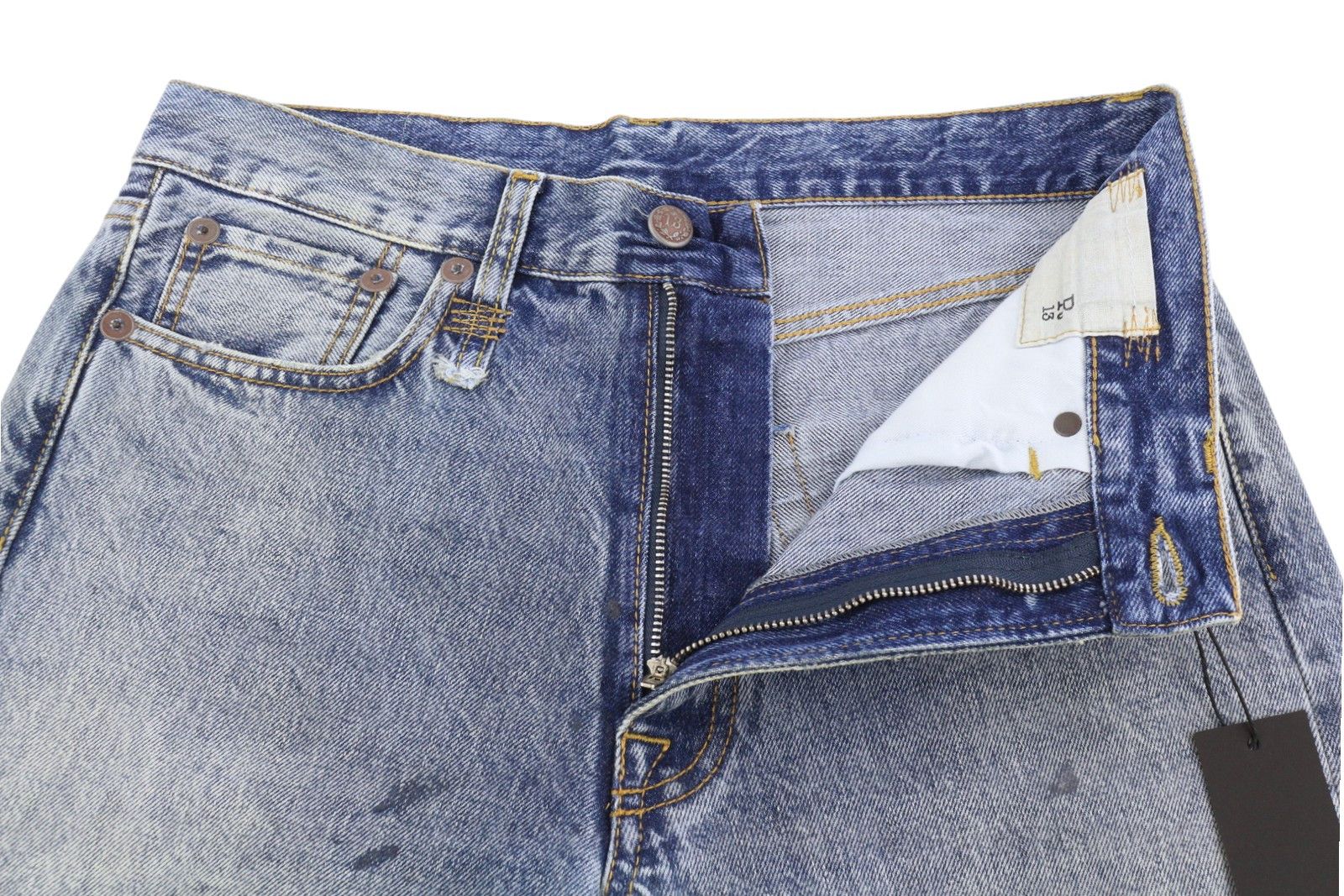 R13 BOYFRIEND 26 Jasper Cropped Blue PF25 Jeans 87188 Size 26" / US 2 / IT 38 - 4 Thumbnail