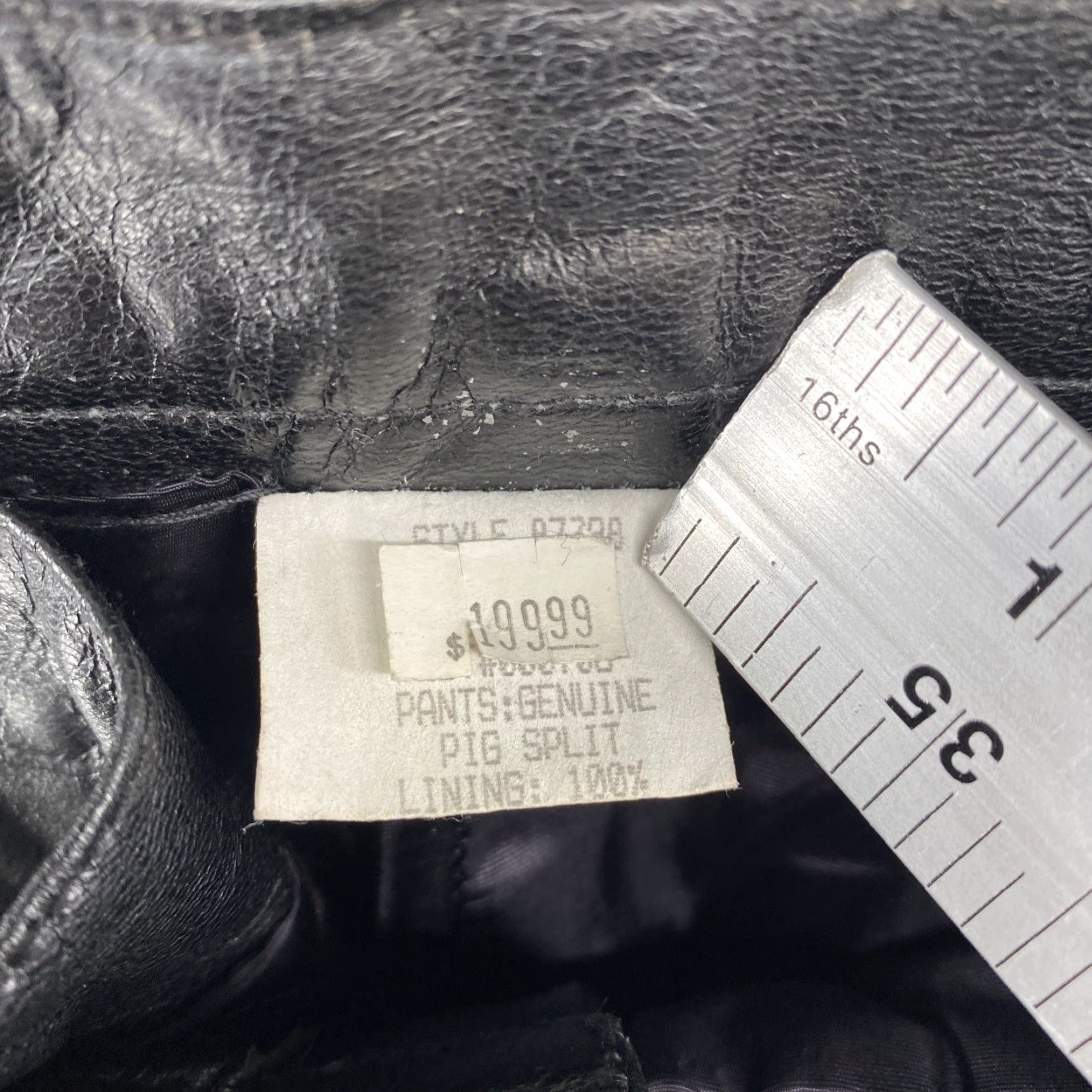 Vintage Vintage North American Frontier Black Leather Women’s Western Moto Biker Pants Size 11 Size ONE SIZE - 6 Thumbnail