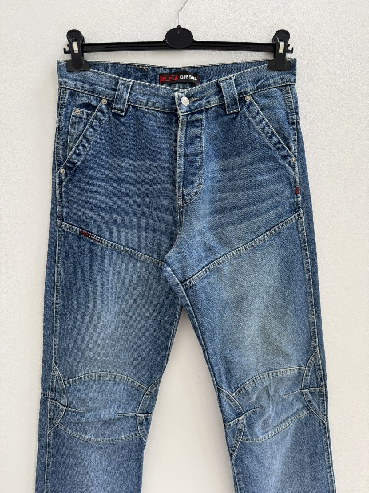 Designer × Diesel × Japanese Brand vintage rare diesel double knee jeans Size US 33 - 7 Thumbnail