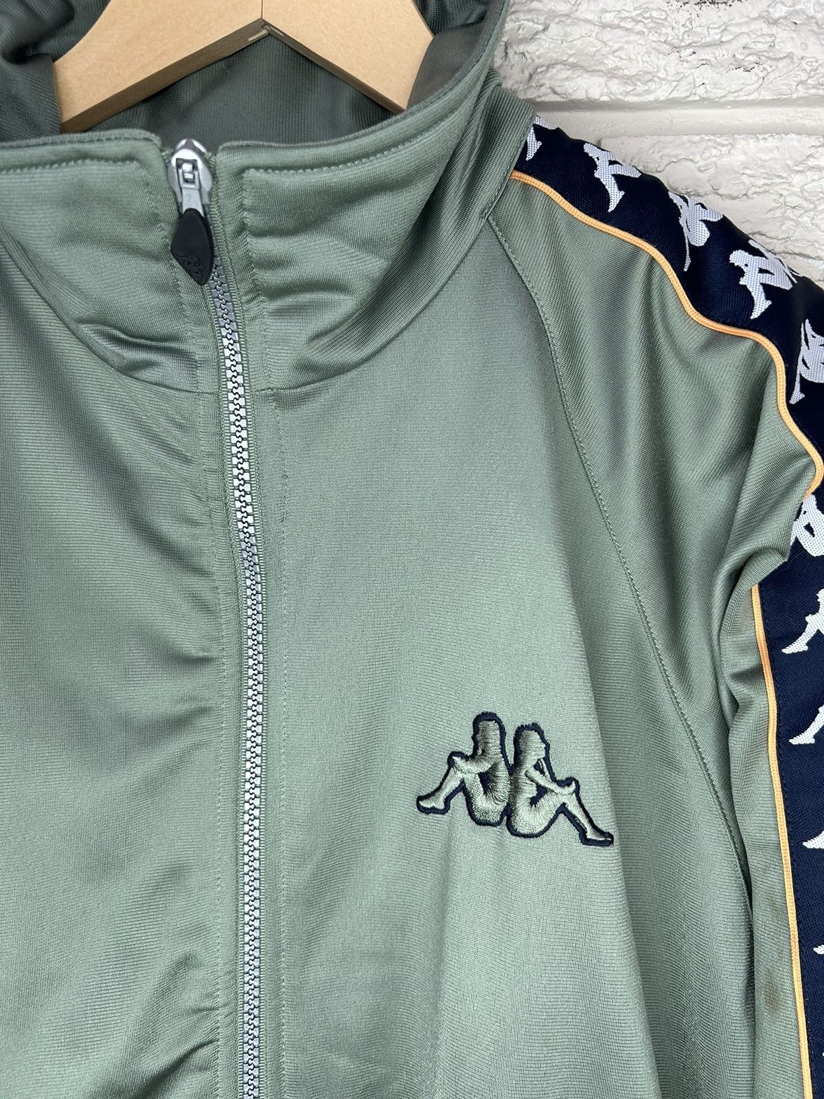 Kappa × Vintage Vintage 90s Kappa Olive Green Track Jacket Size US M / EU 48-50 / 2 - 3 Thumbnail