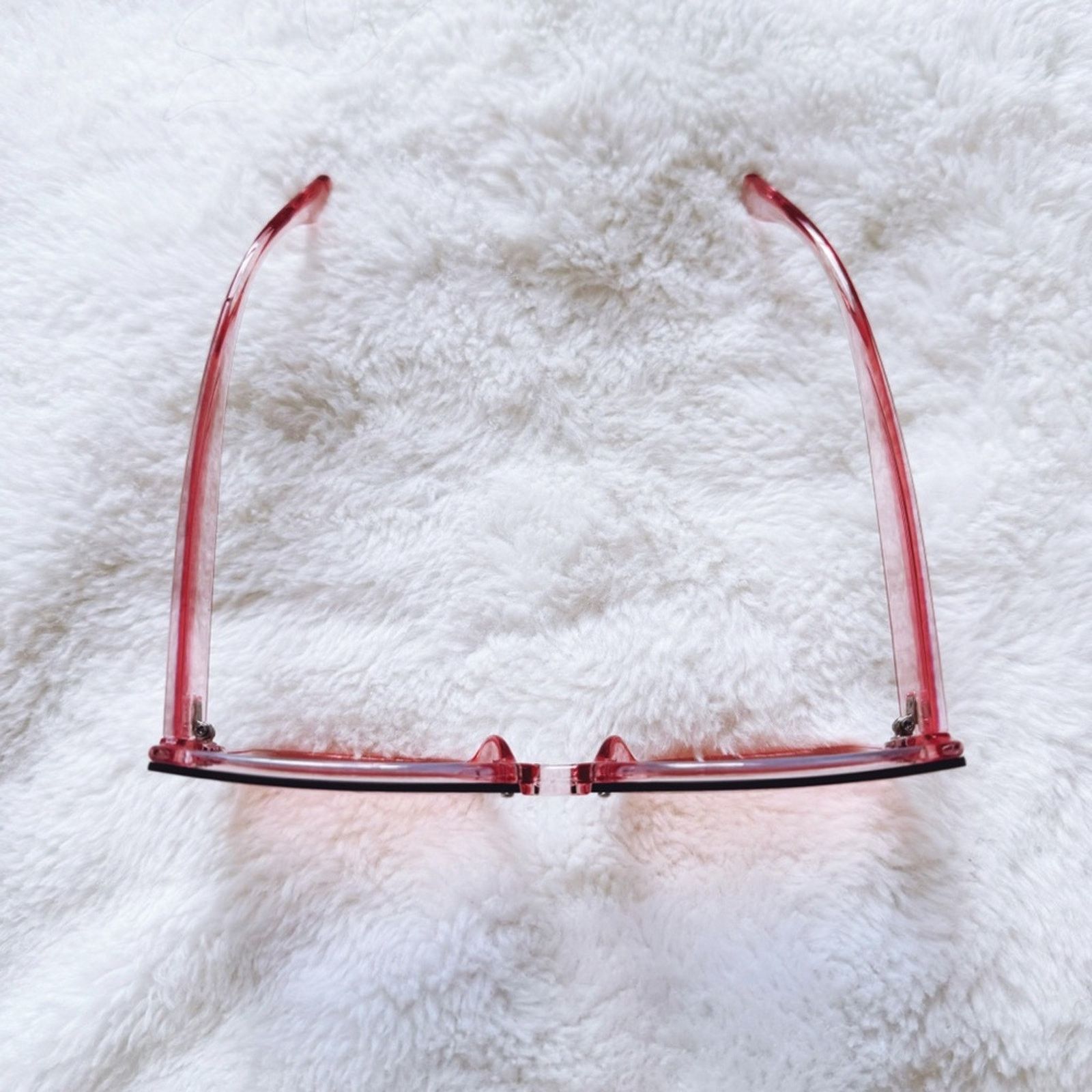 Other Abby Clear Blue & Pink Square Frame Sunglasses Size ONE SIZE - 4 Thumbnail
