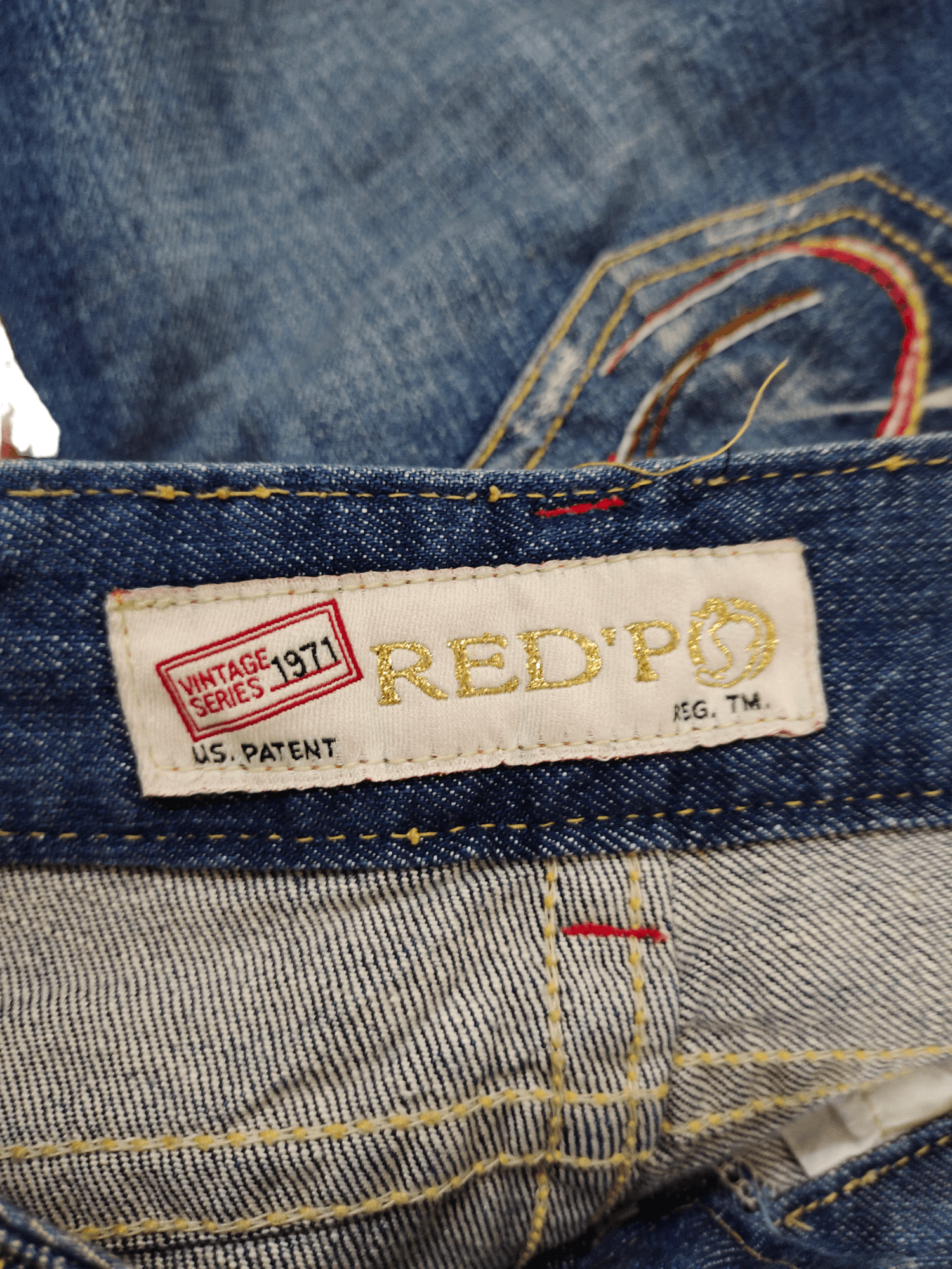 If Six Was Nine Flare Baggy Jean Red Pepper Distres Faded Low Rise Boot Cut Size US 29 - 16 Thumbnail