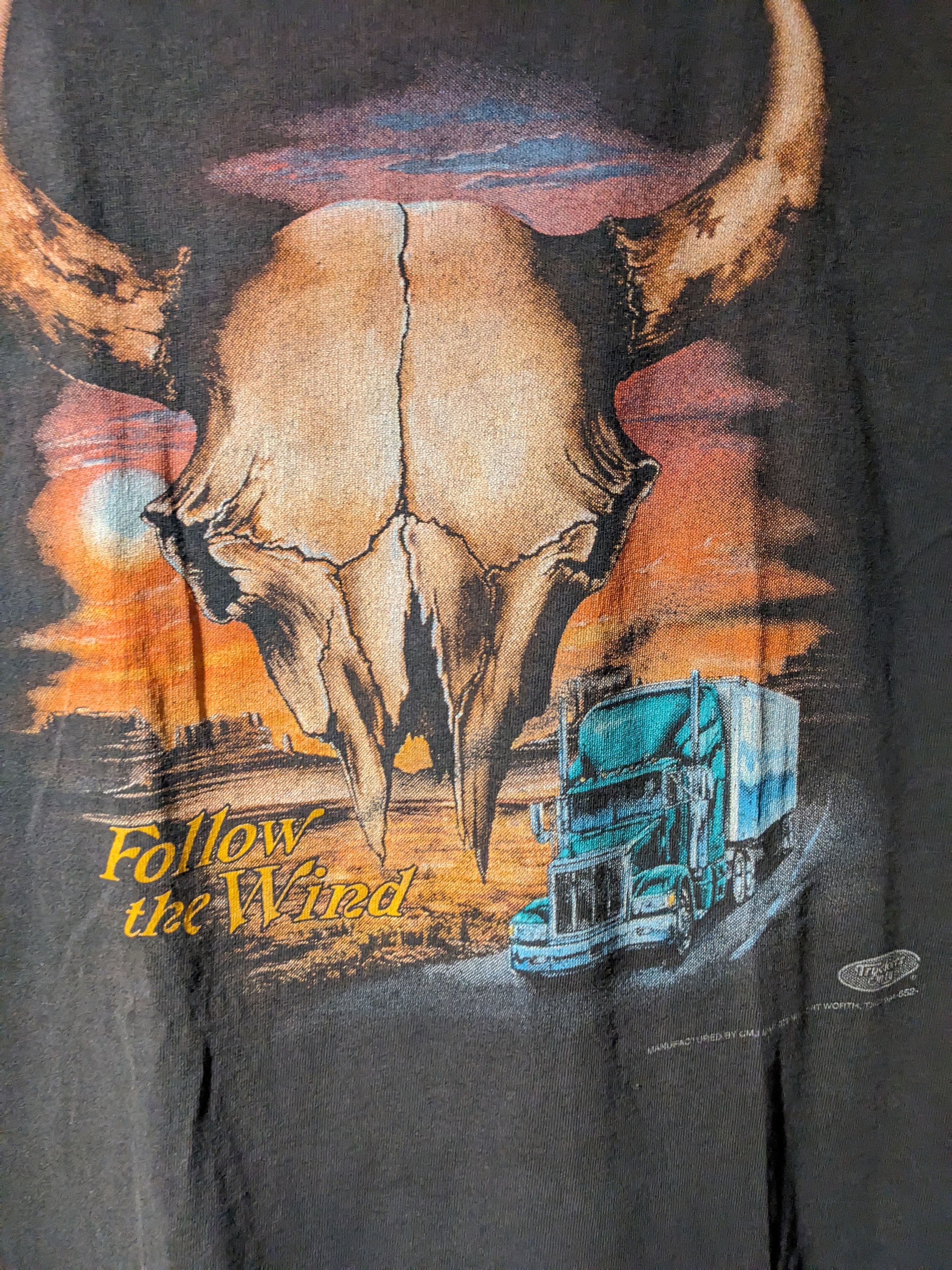 Harley Davidson × Vintage Vintage 90s OX Head Follow the Wind Harley Davidson T-Shirt Size US L / EU 52-54 / 3 - 2 Thumbnail