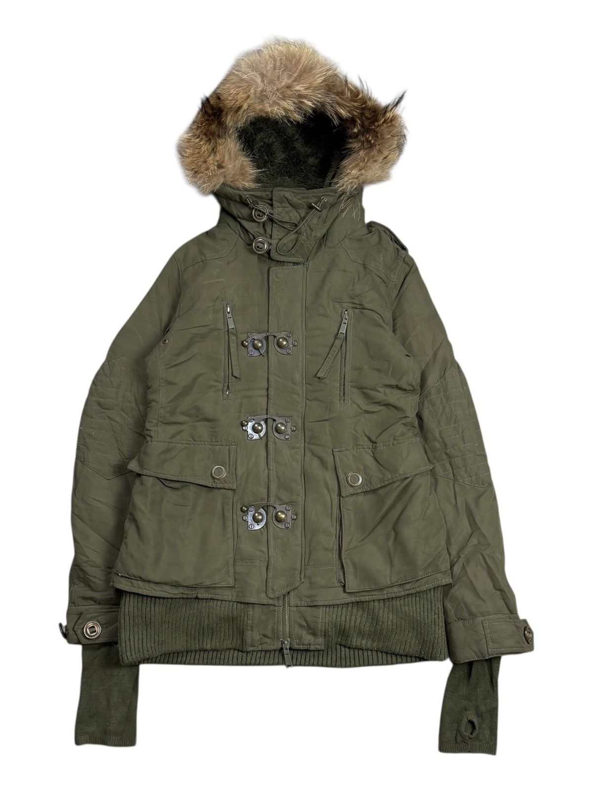 GOA 2000s SLY - Thumbhole Apocalypse Style Fur Hoodie Jacket Size US M / EU 48-50 / 2 - 1 Thumbnail