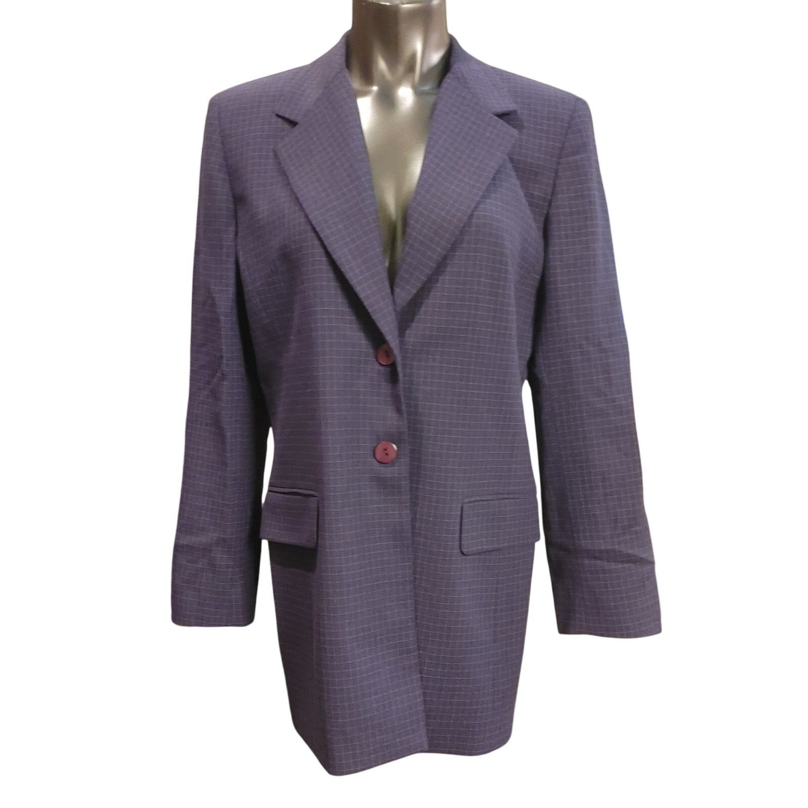 Other Liz Claiborne Collection Women's 10 Purple Bttn Front Blazer Size L / US 10 / IT 46 - 1 Thumbnail