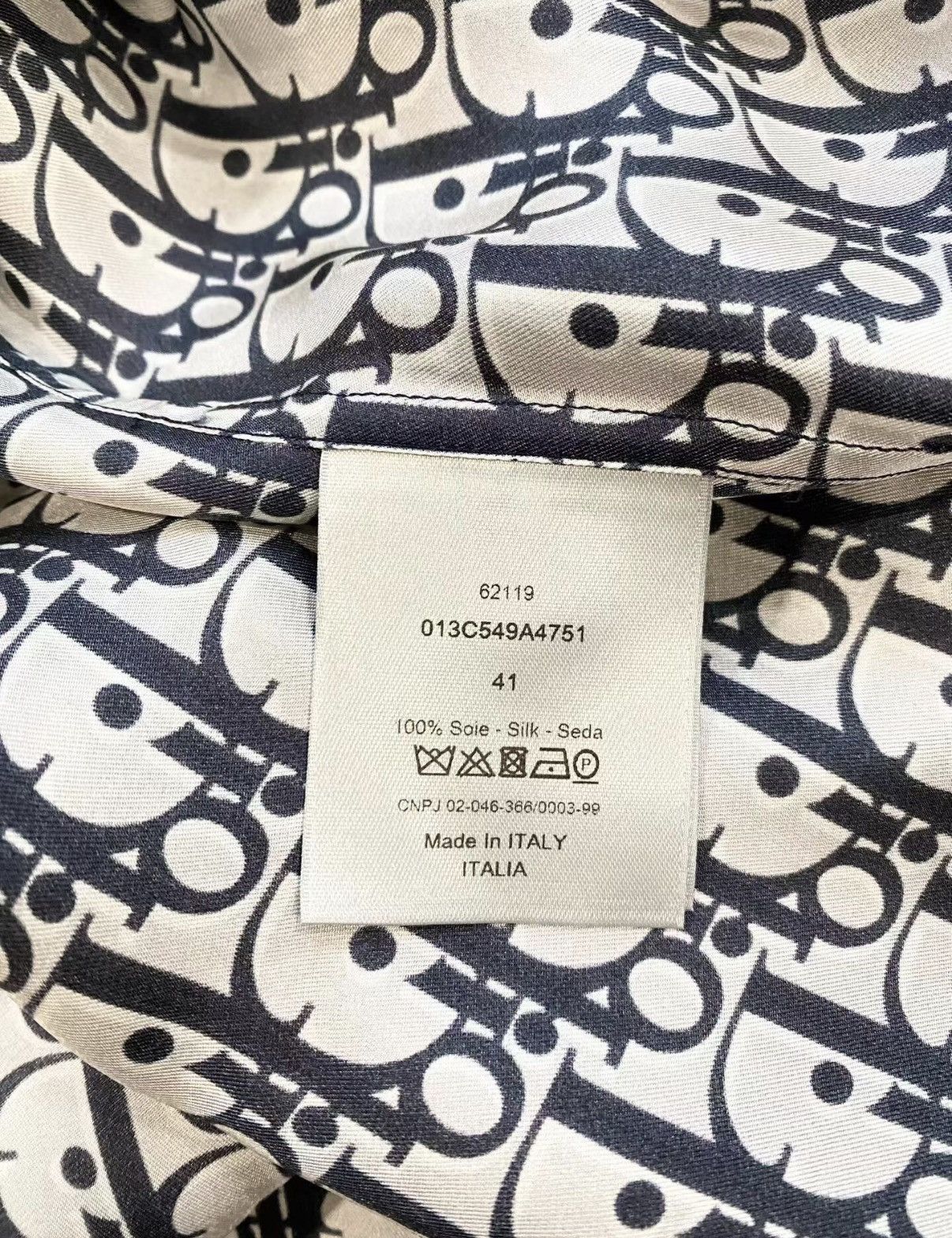 Dior Dior Classic All-Over Logo Silk Short Sleeve Shirt J33 Size S / US 4 / IT 40 - 6 Thumbnail