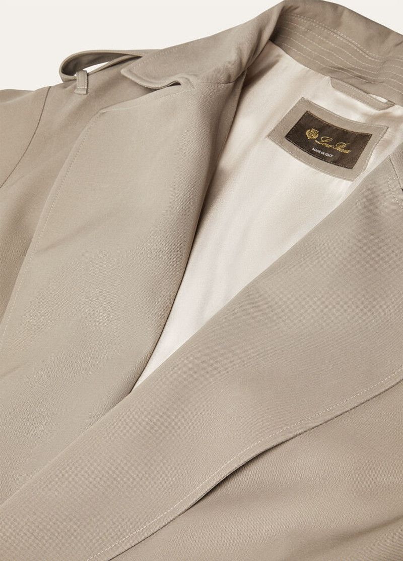 Loro Piana o1srvl11e0526 FAP3113 Gale Trench Coat in Beige Size L / US 10 / IT 46 - 8 Thumbnail