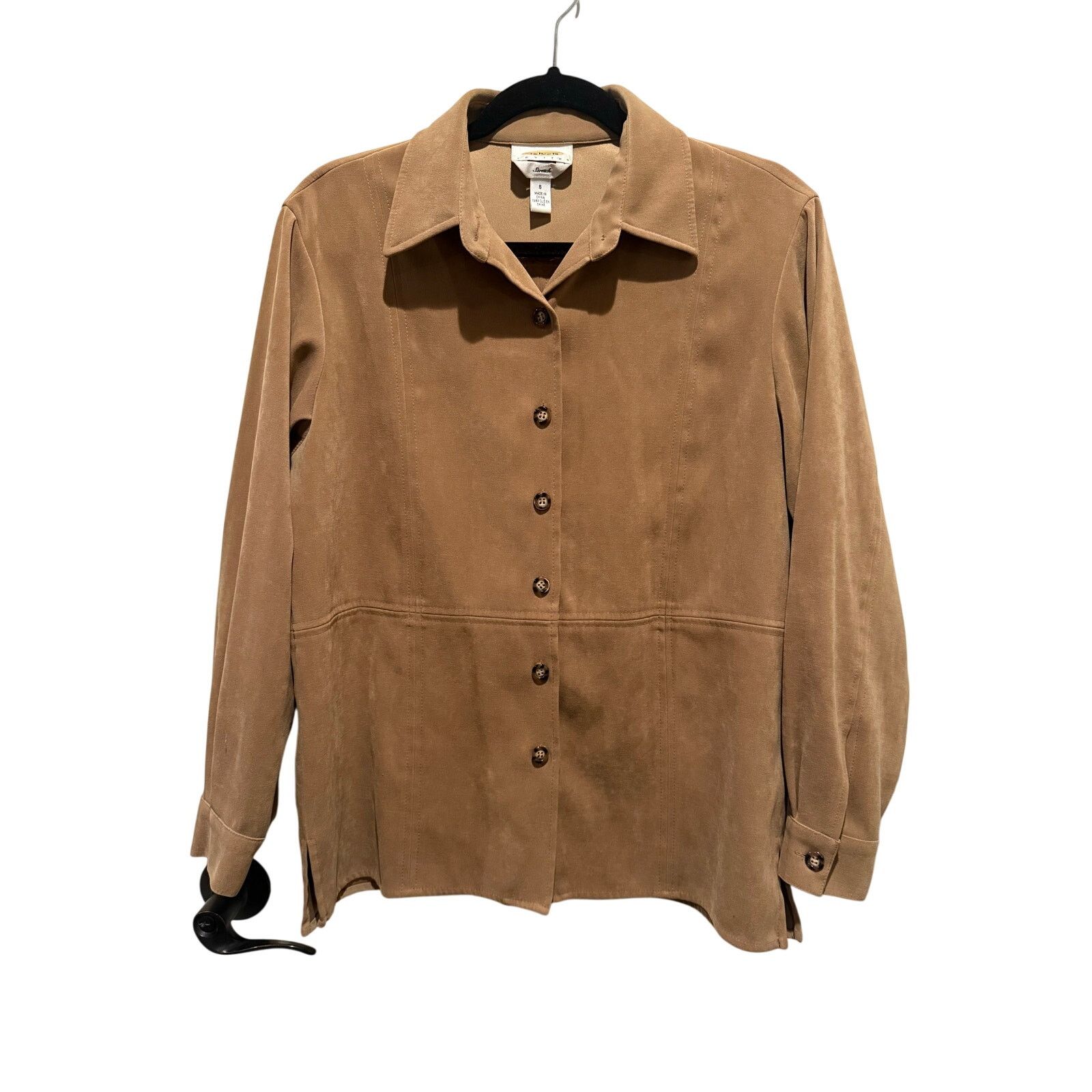 Other Talbots Faux Suede Shacket Soft Touch Tan Jacket Shirt S Size S / US 4 / IT 40 - 1 Thumbnail