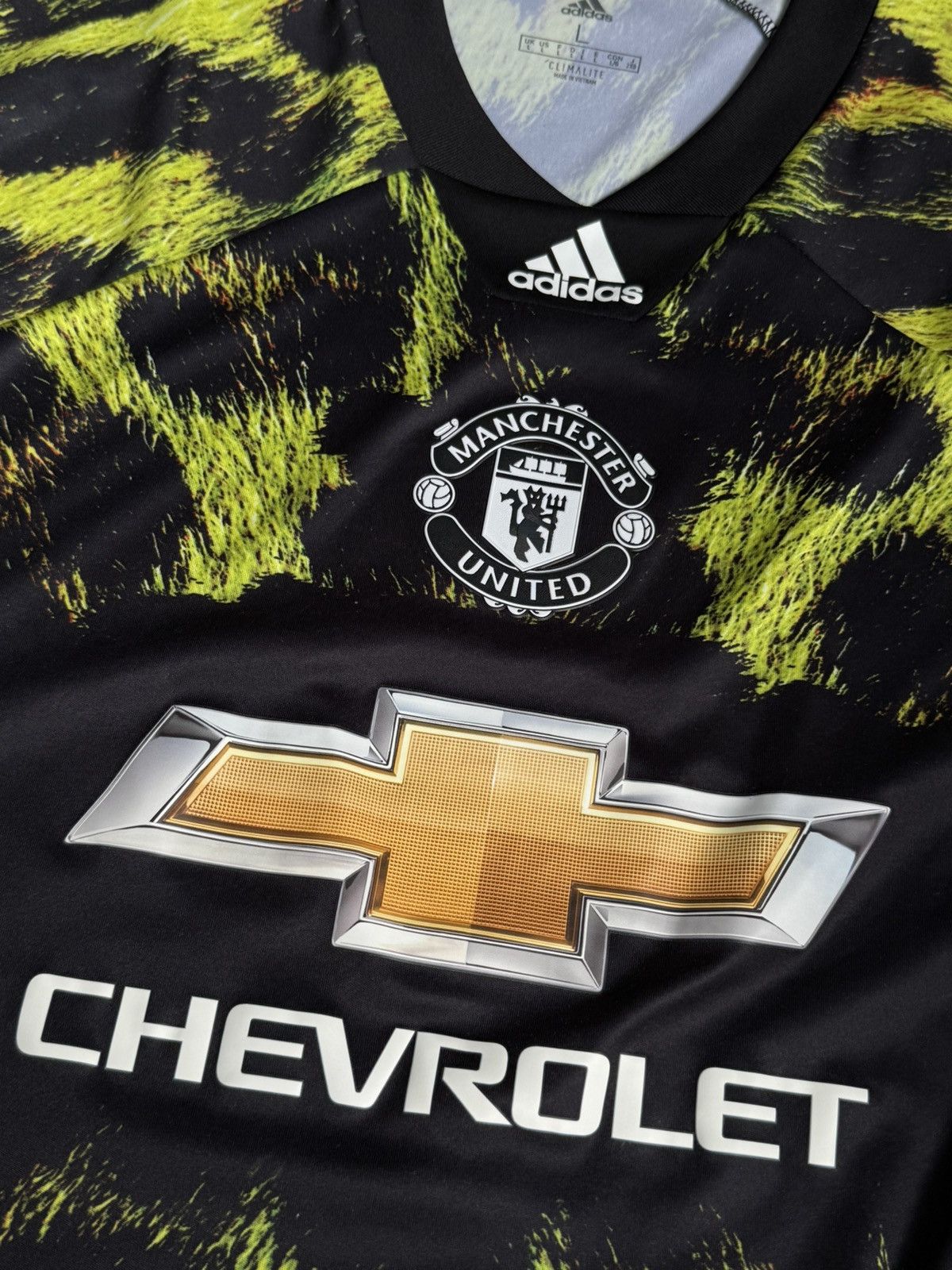 Vintage Manchester United Pre Match jersey 2018 kit shirt Adidas Size US L / EU 52-54 / 3 - 3 Thumbnail