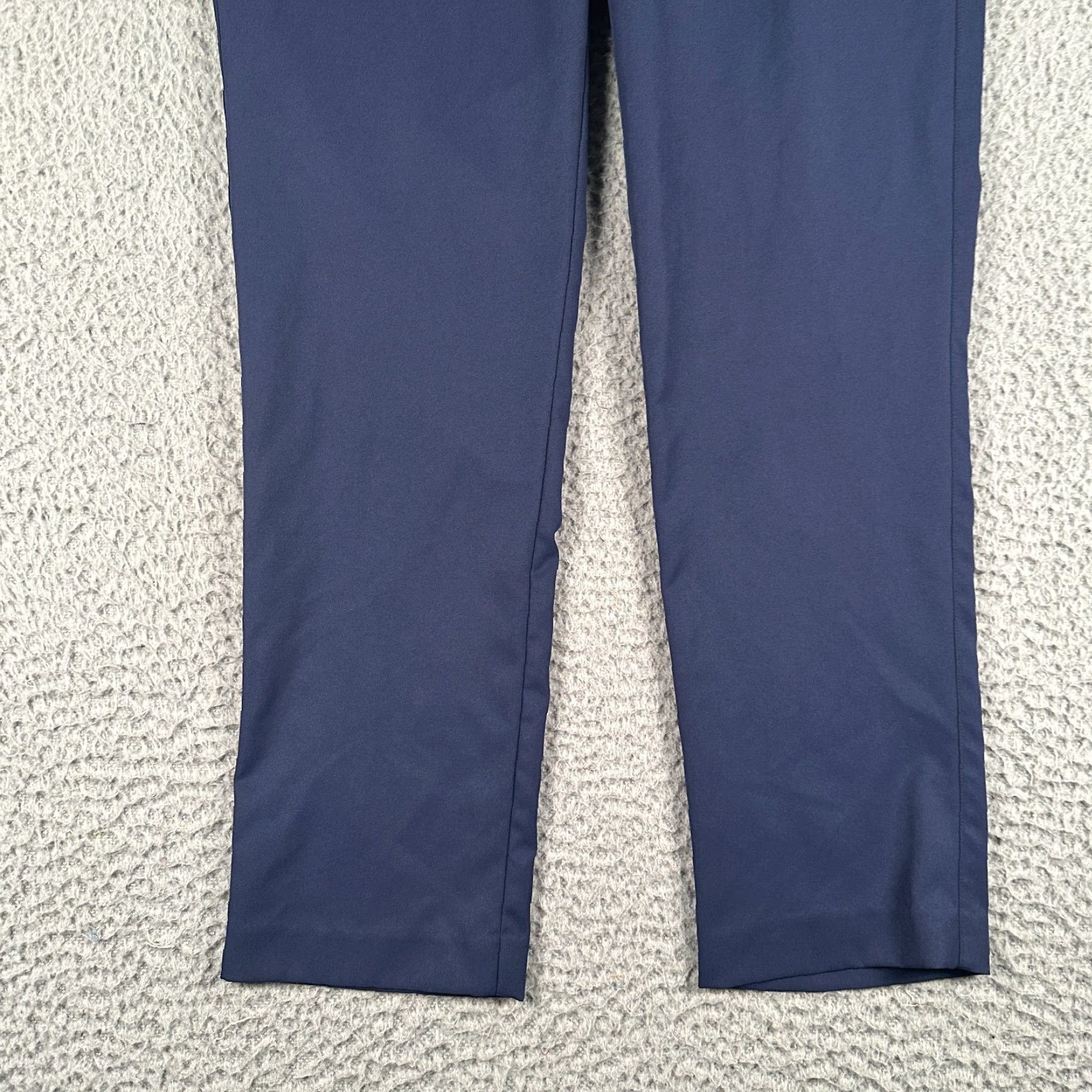 Peter Millar Peter Millar Durham Performance Golf Pants Mens 35x32 Navy Blue Chino Straight Regular Front Flat Pocket Pockets Size US 35 - 4 Thumbnail