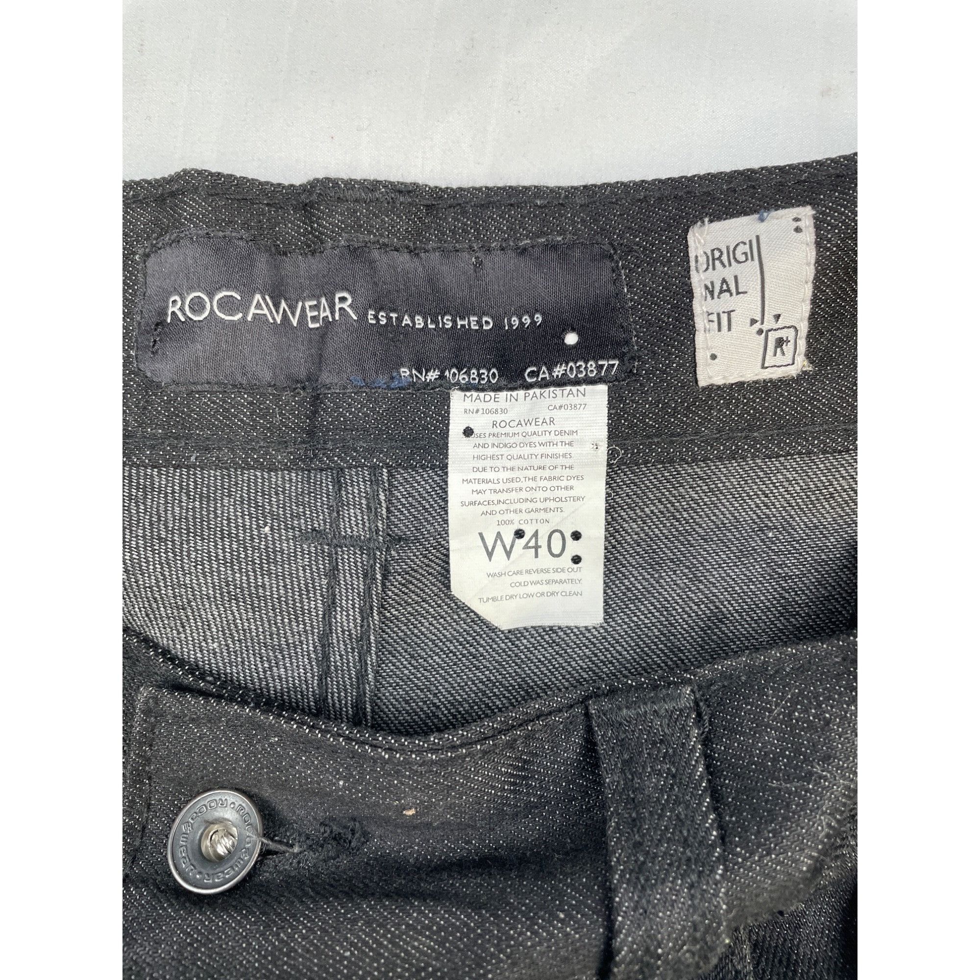 Rocawear Rocawear Men's Black Jeans Original Fit size 40x30 SKU 4050 Size US 40 / EU 56 - 4 Thumbnail