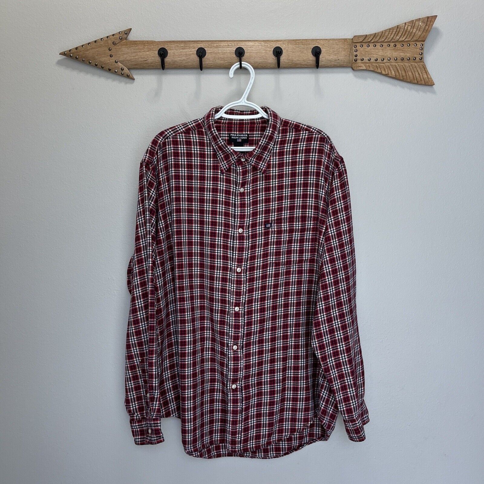 Polo Ralph Lauren Polo Jeans | Shirt Flannel Long Sle Button Ralph Lauren Y2K Size US XL / EU 56 / 4 - 1 Thumbnail